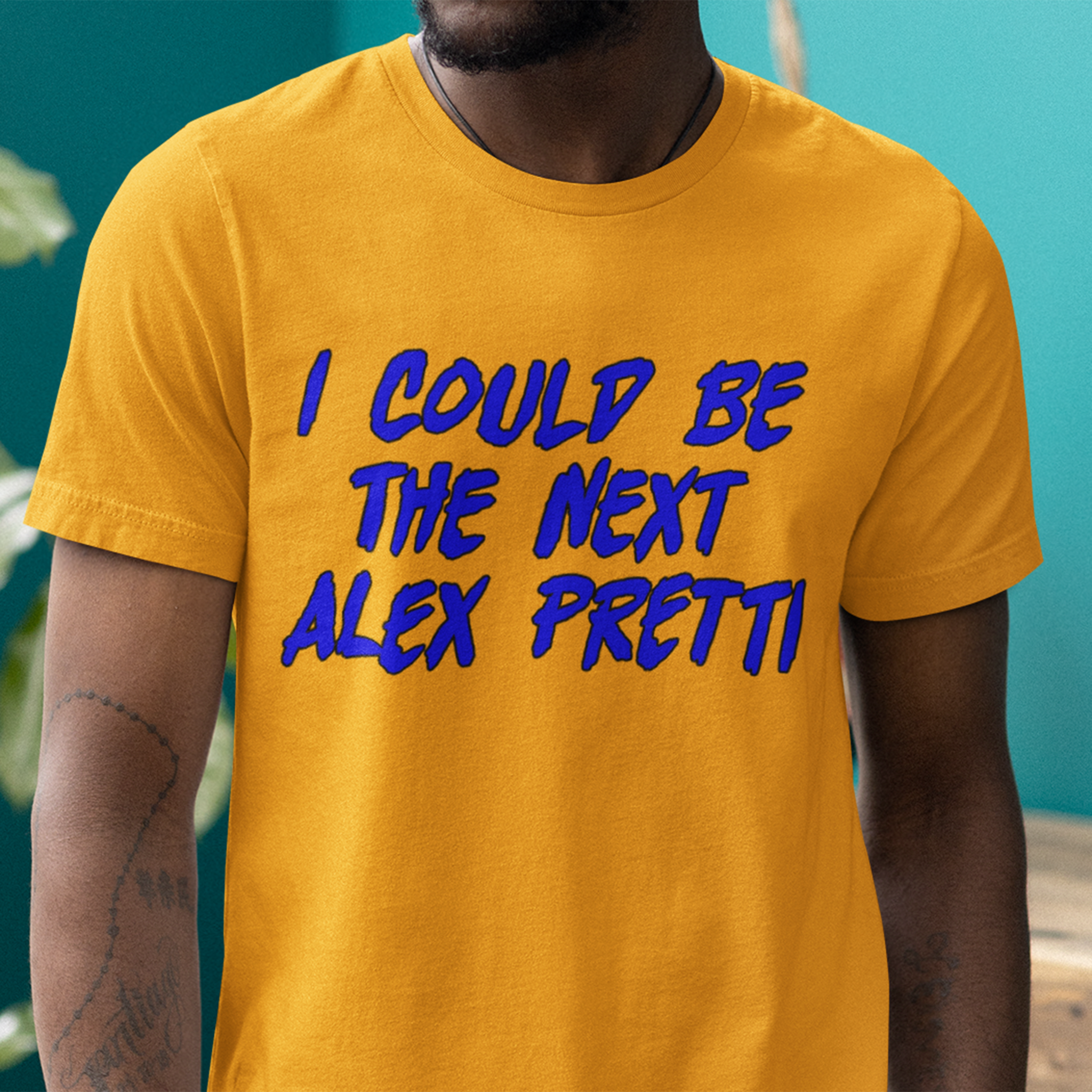 ALEX PRETTI T-SHIRT/GOLD