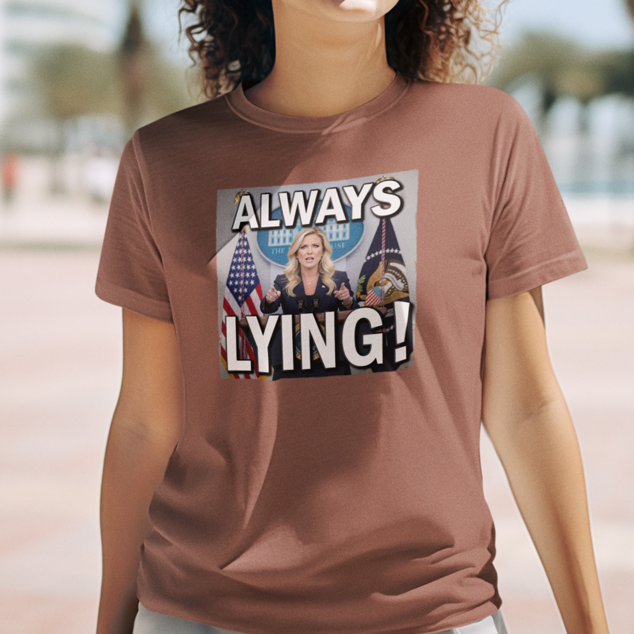 Always Lying T-shirt/heather clay
