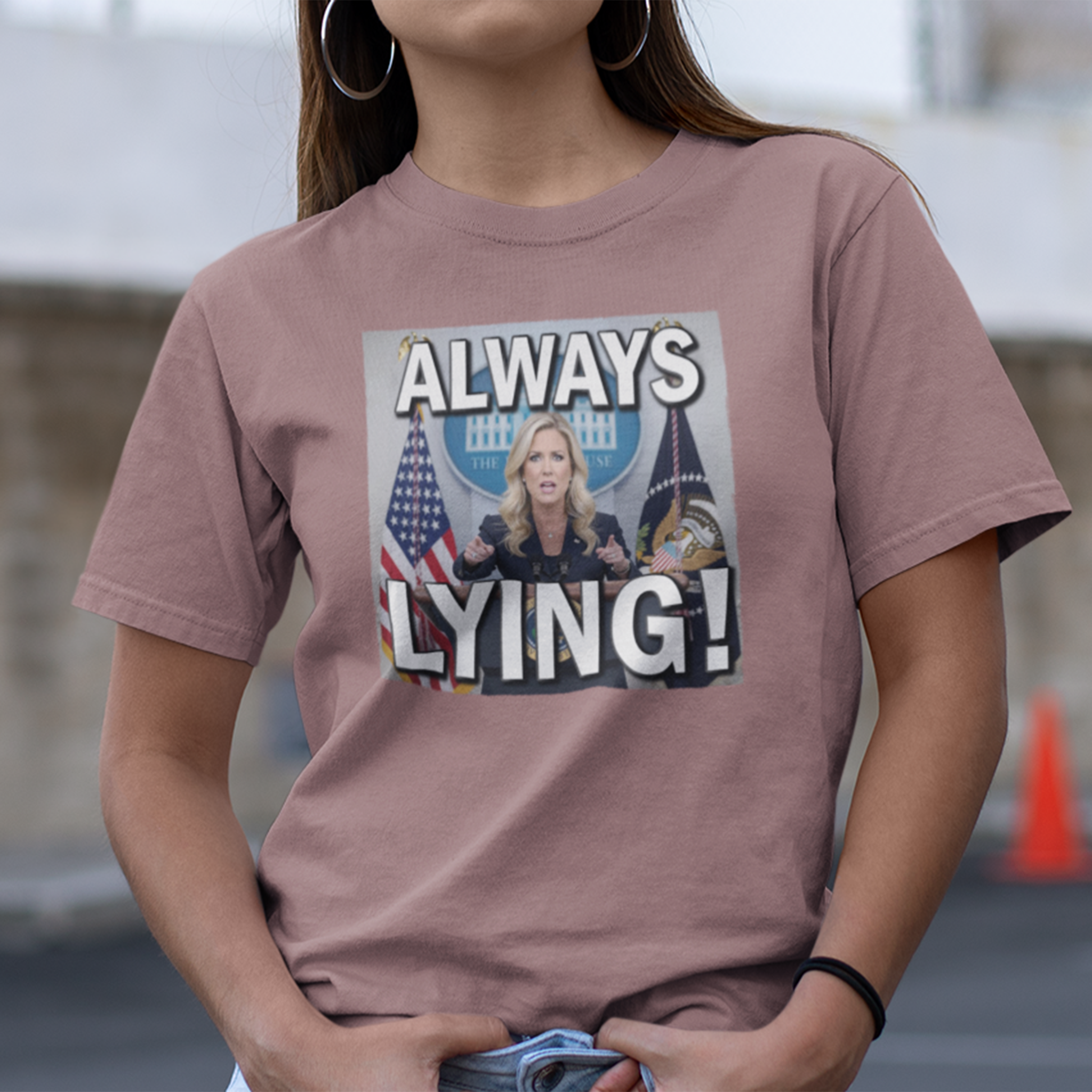 Always Lying T-shirt/heather mauve