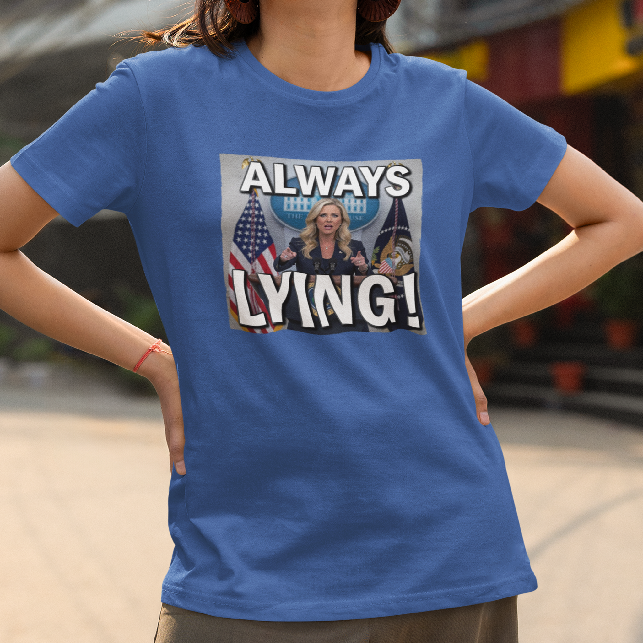 Always Lying T-shirt/true royal