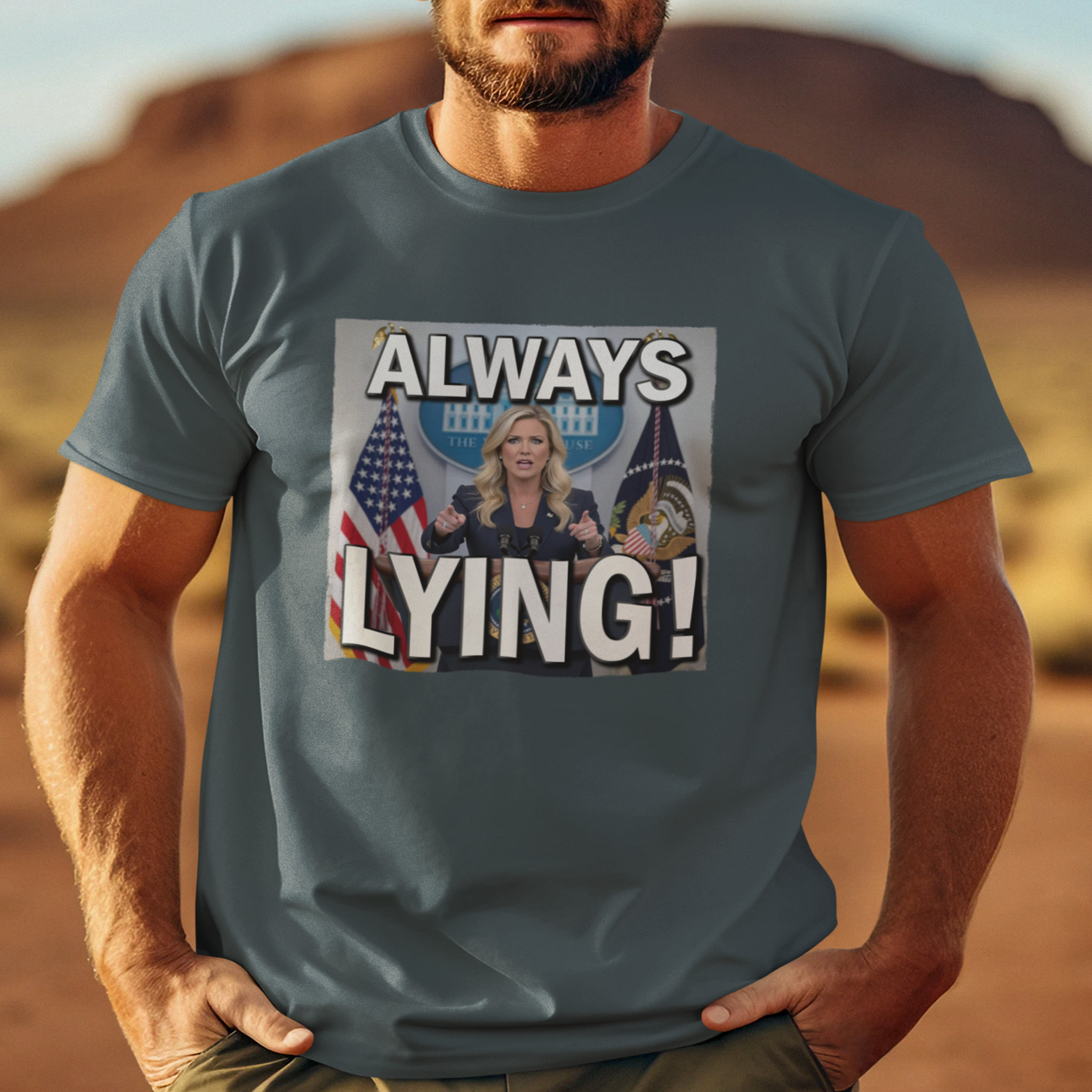 Always Lying T-shirt/dark grey heather 