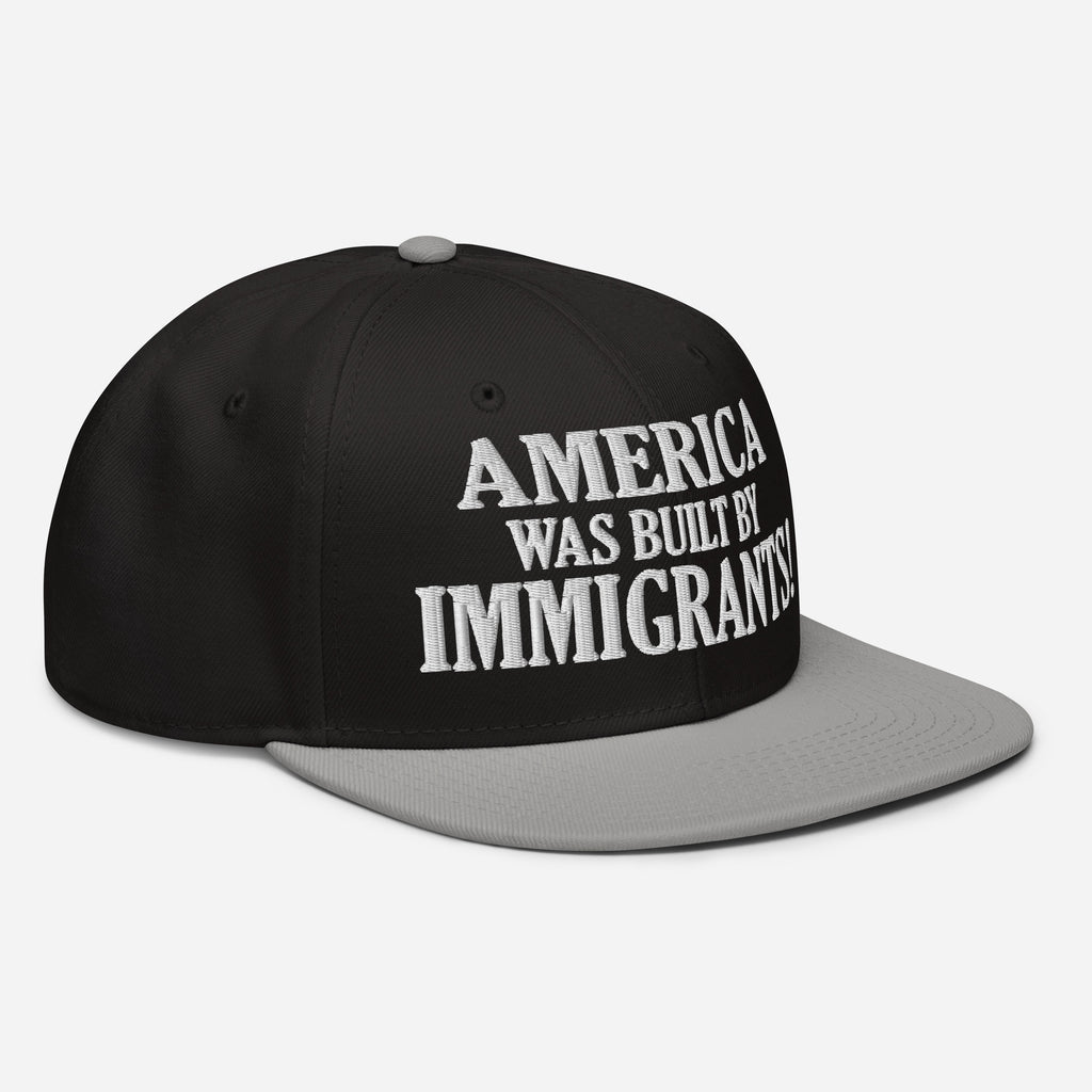 AMERICA WAS BUILT BY IMMIGRANTS  SNAPBACK CAP/Gray/Black/Black