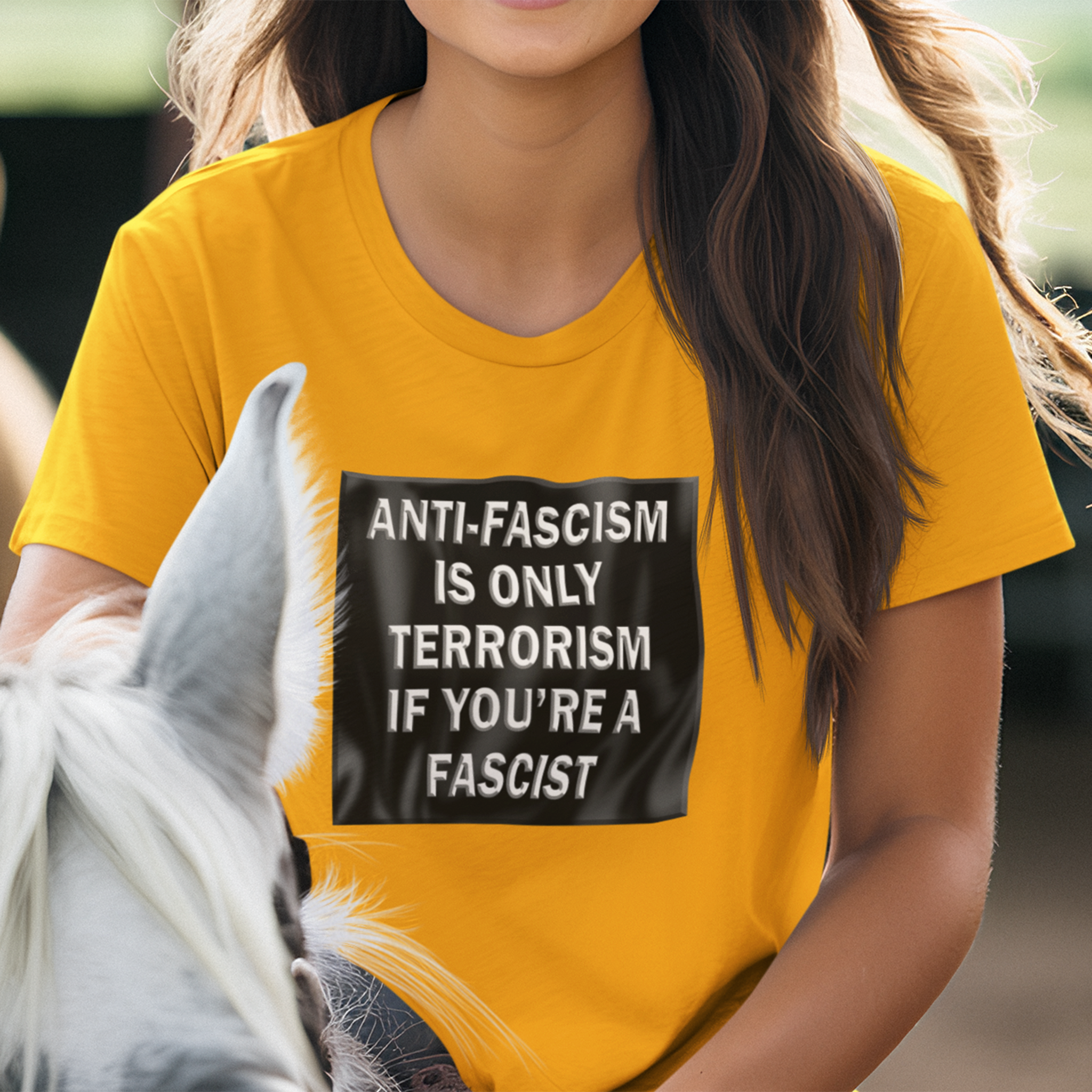 Anti-Fascism T-shirts/gold