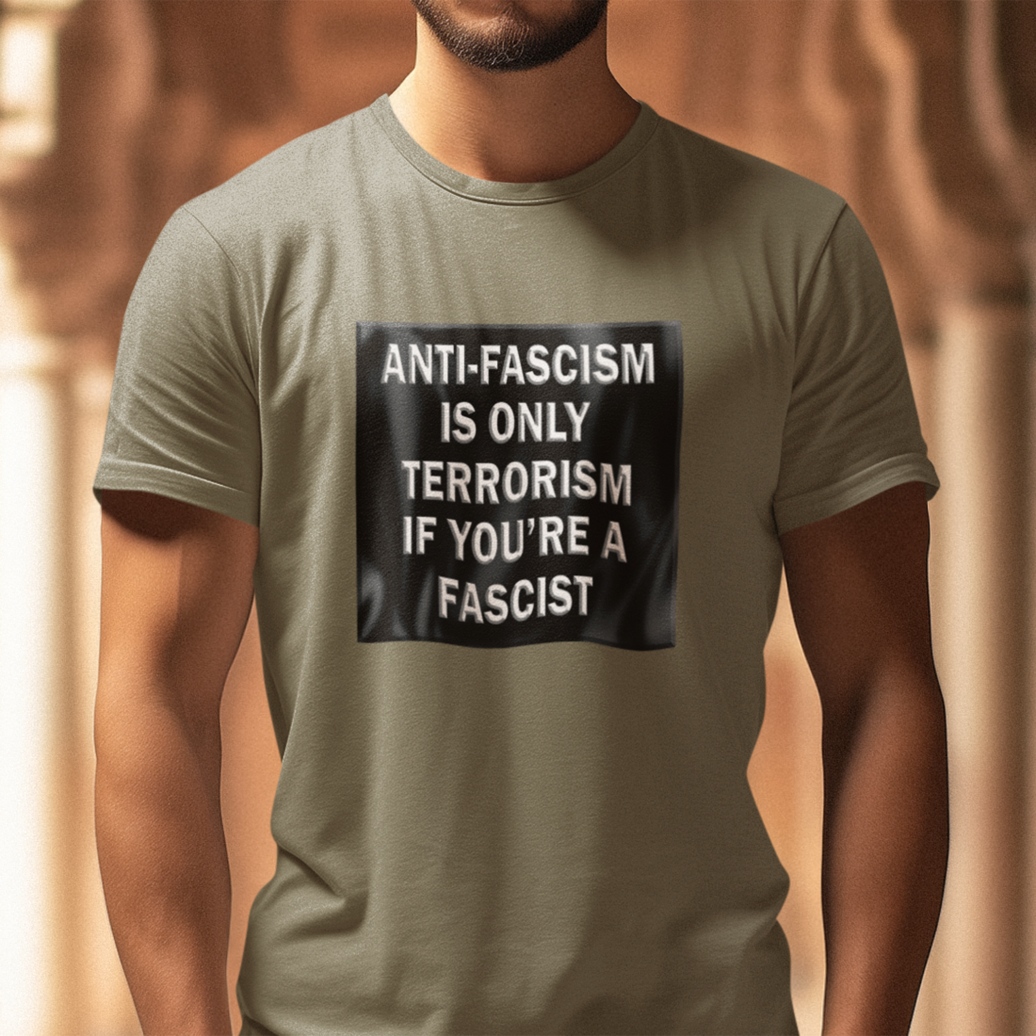 Anti-Fascism T-shirts/heather_olive