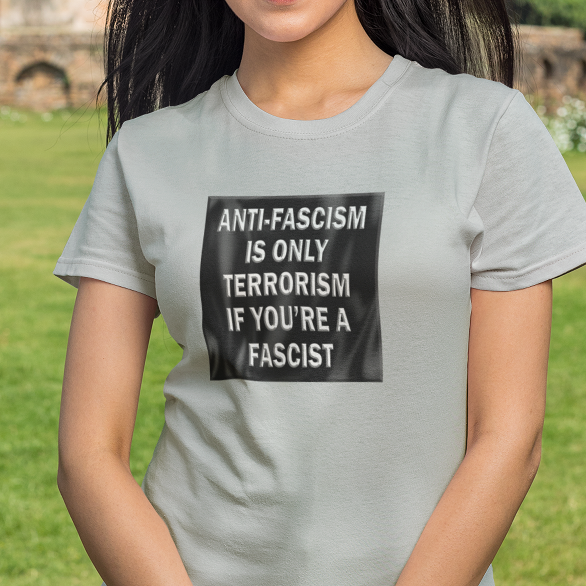 Anti-Fascism T-shirts/silver