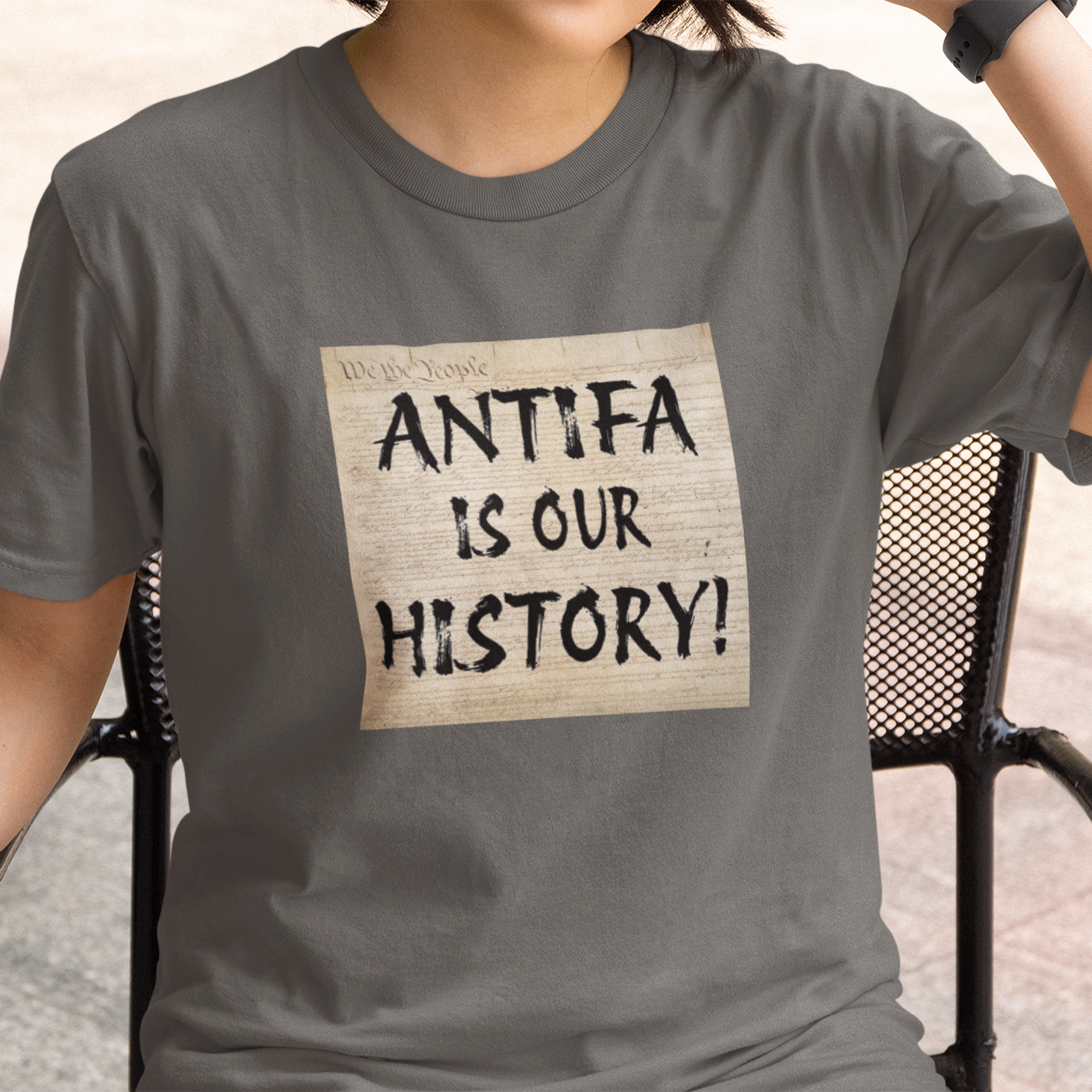 Antifa is our history T-shirt/asphalt