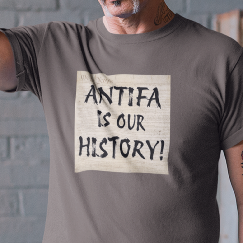 Antifa is our history T-shirt/brown