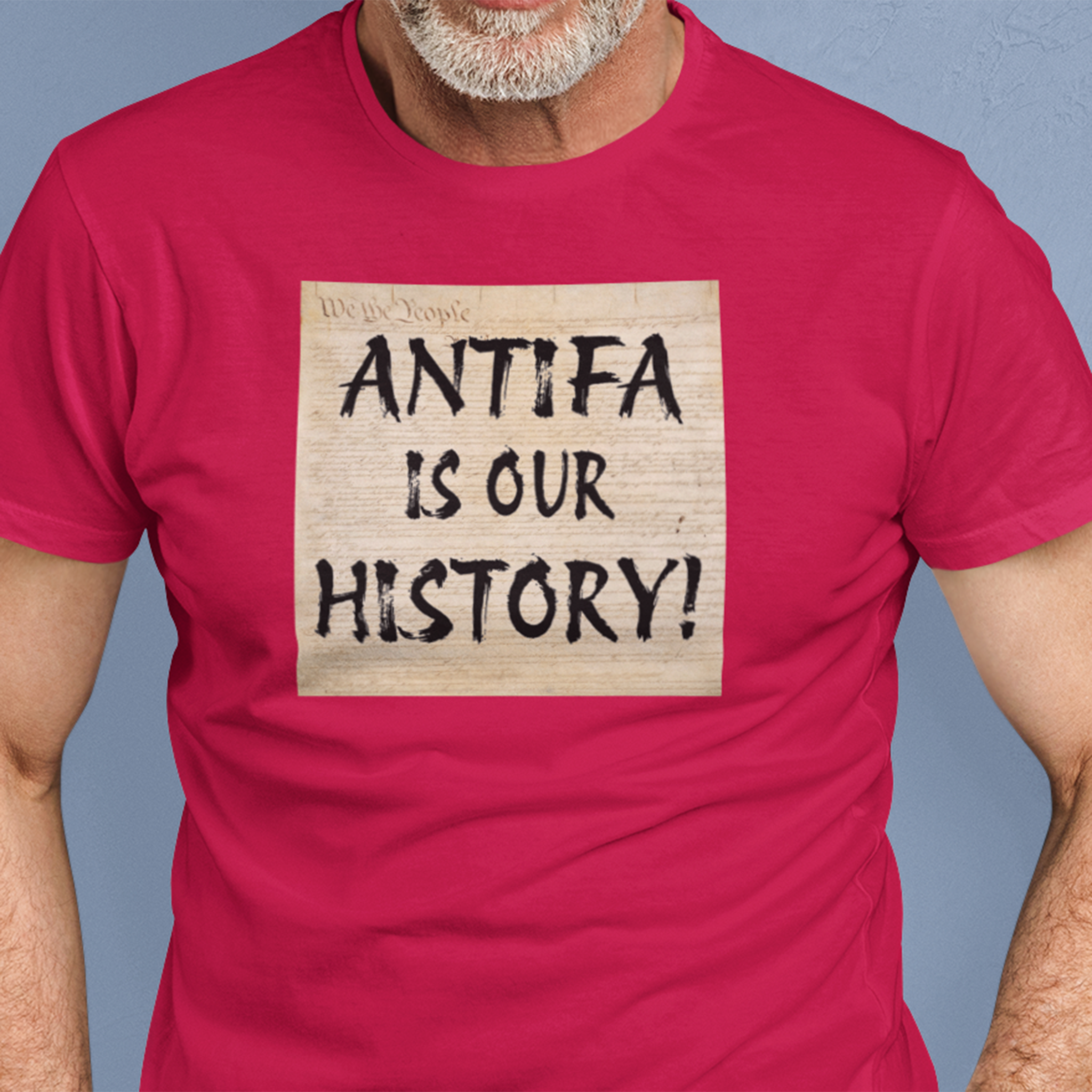 Antifa is our history T-shirt/heather_red
