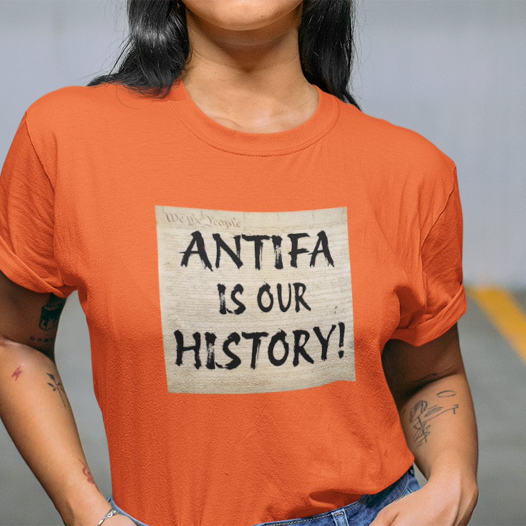 Antifa is our history T-shirt/orange