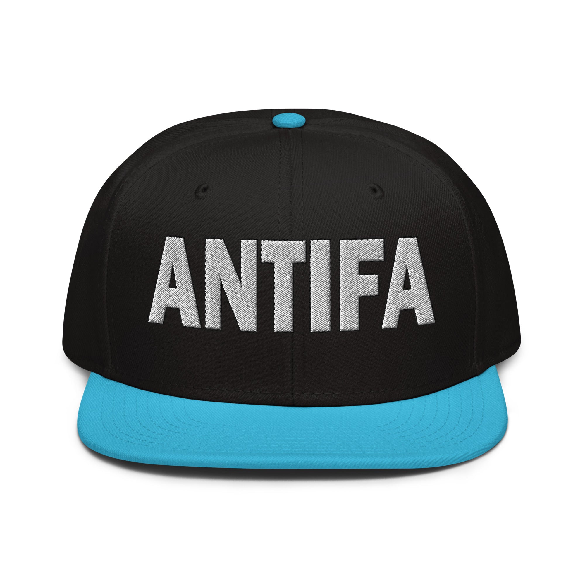 ANTIFA SNAPBACK CAP/Aqua blue/Black/Black
