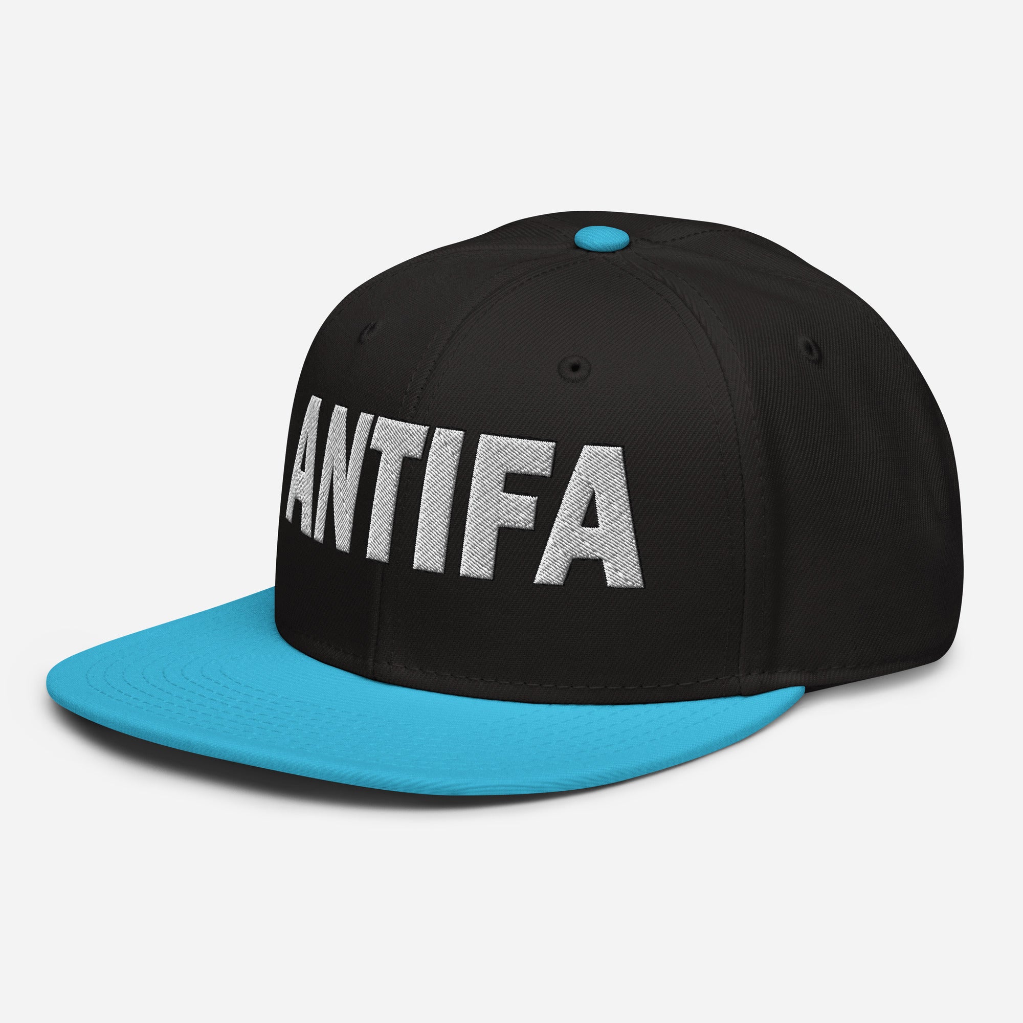 ANTIFA SNAPBACK CAP/Aqua blue/Black/Black