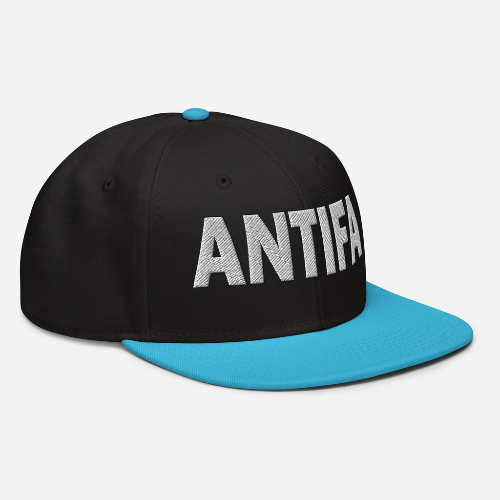 ANTIFA SNAPBACK CAP/Aqua blue/Black/Black