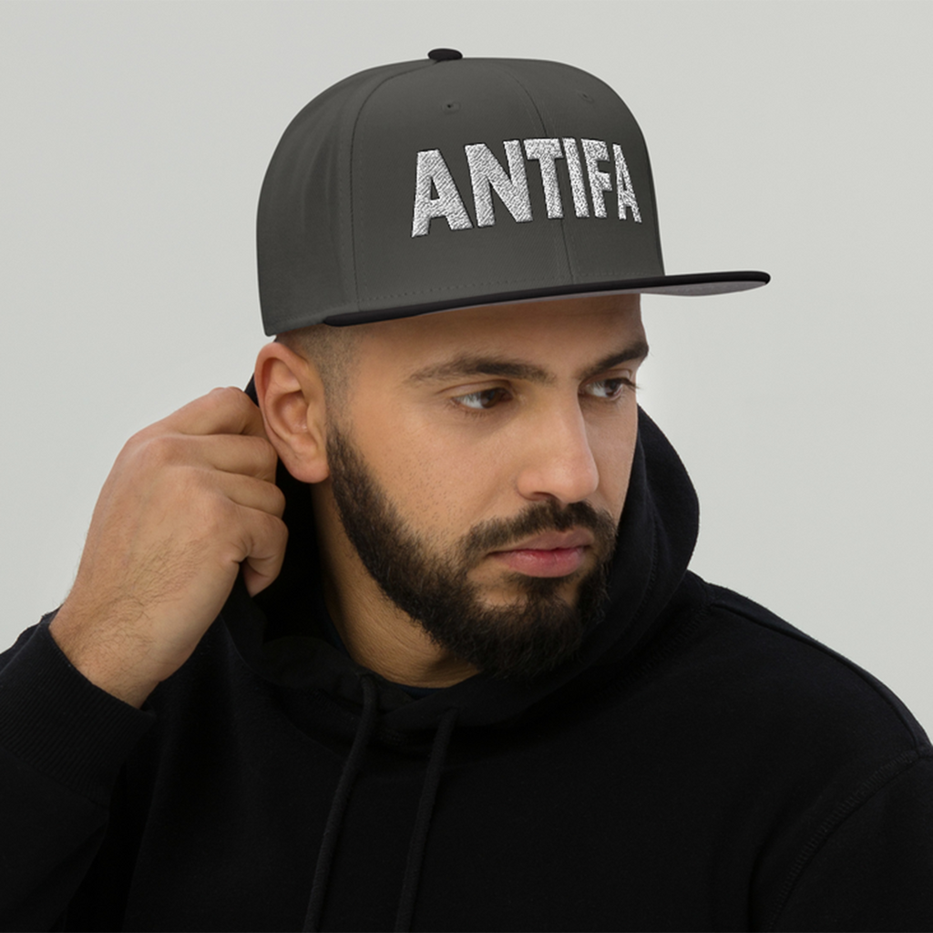 ANTIFA SNAPBACK CAP/Black/Charcoal gray/Charcoal gray