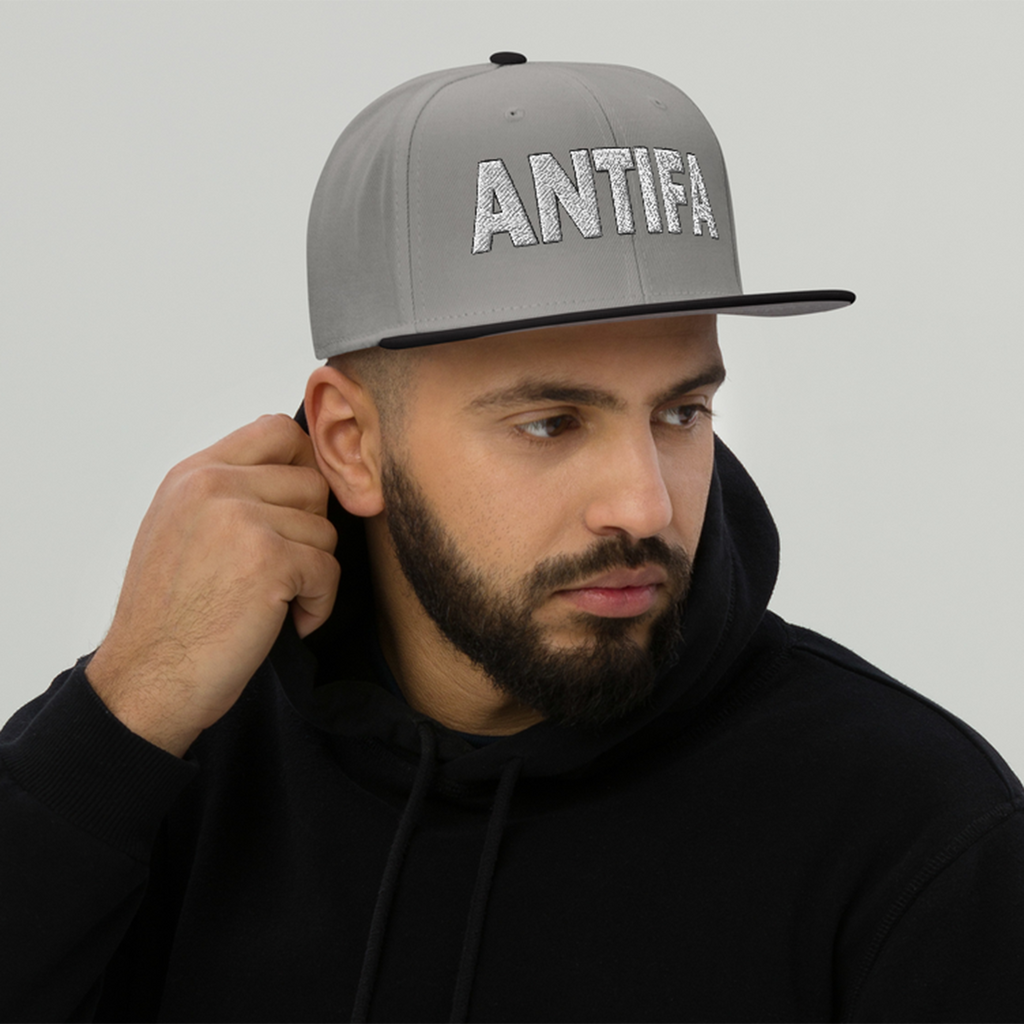 ANTIFA SNAPBACK CAP/Black/Gray/Gray