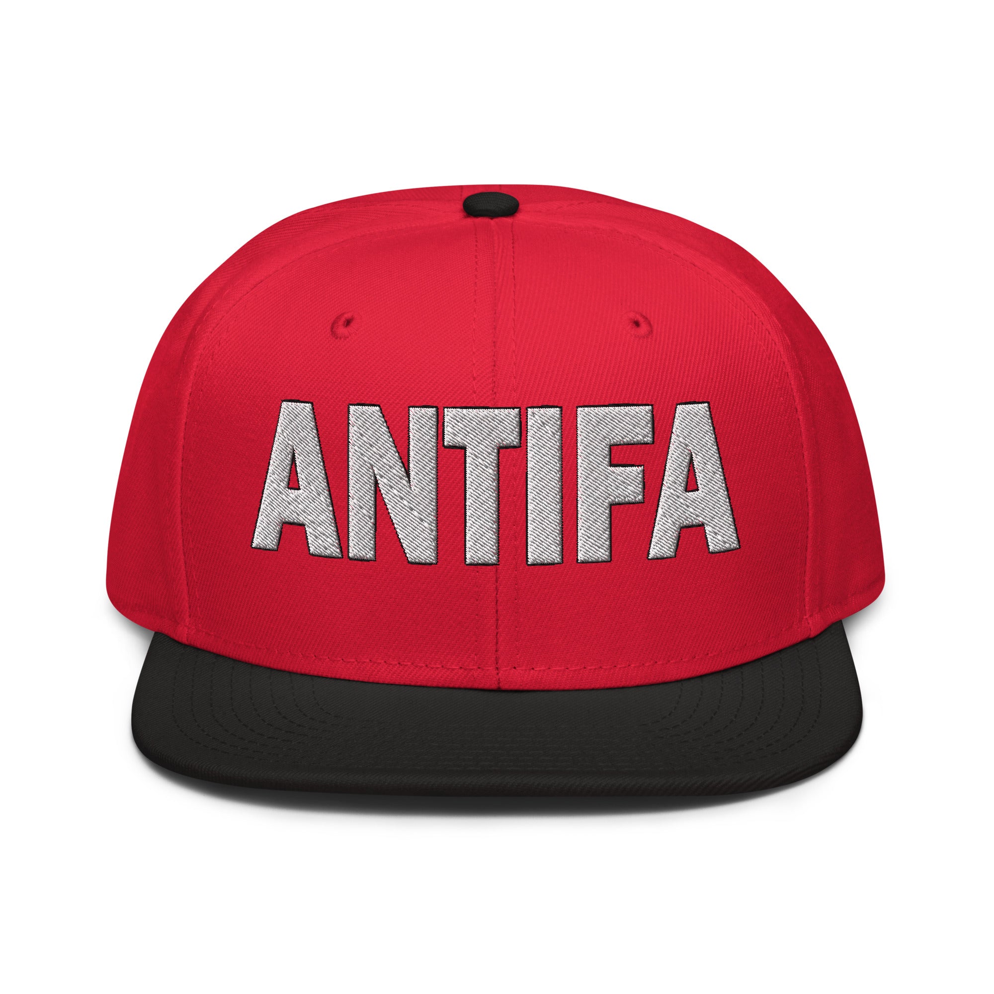 ANTIFA SNAPBACK CAP/Black/Red/Red