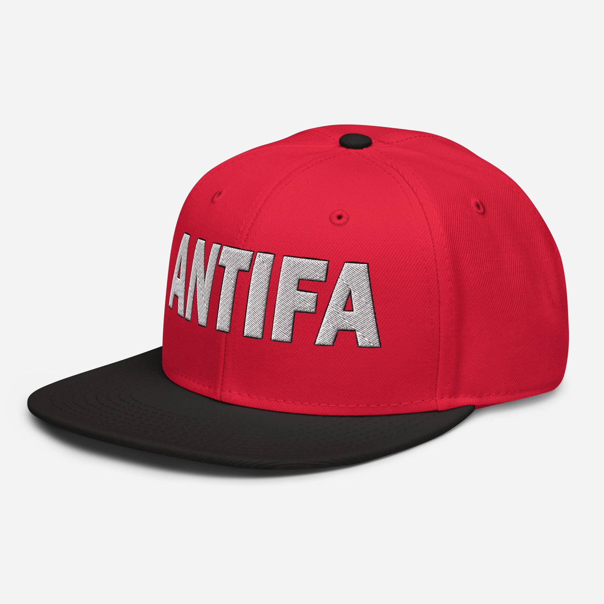 ANTIFA SNAPBACK CAP/Black/Red/Red