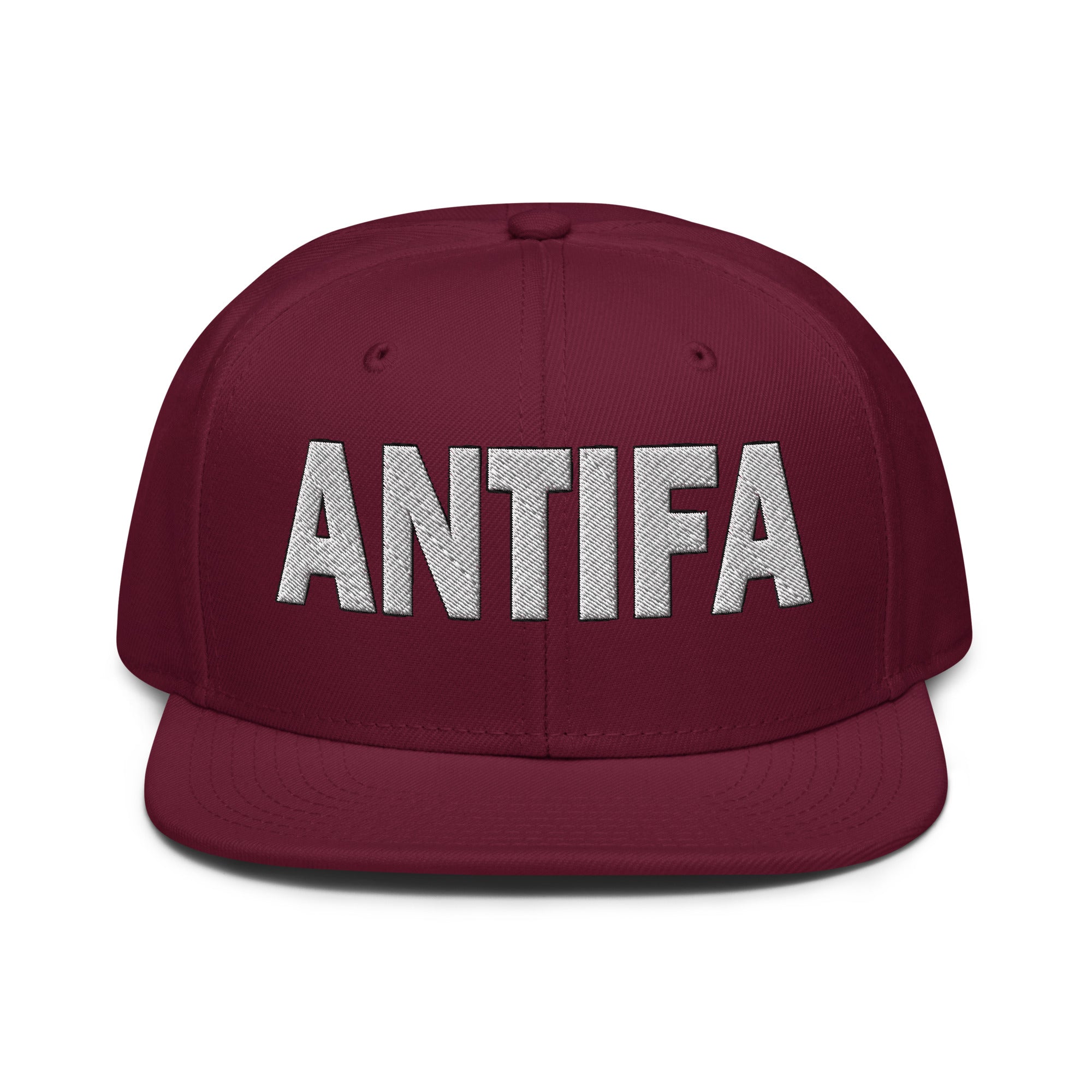 ANTIFA SNAPBACK CAP/Burgundy maroon