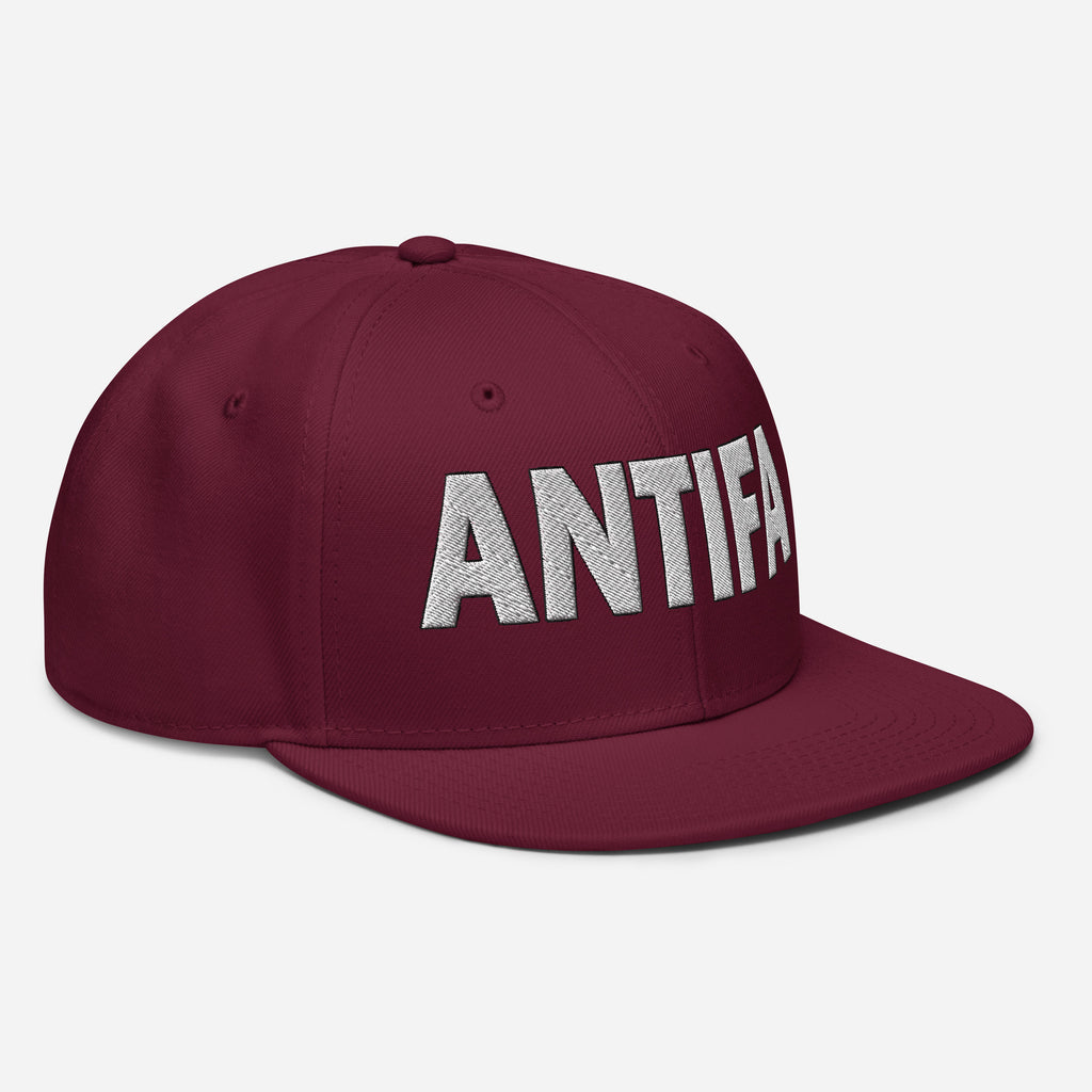 ANTIFA SNAPBACK CAP/Burgundy maroon
