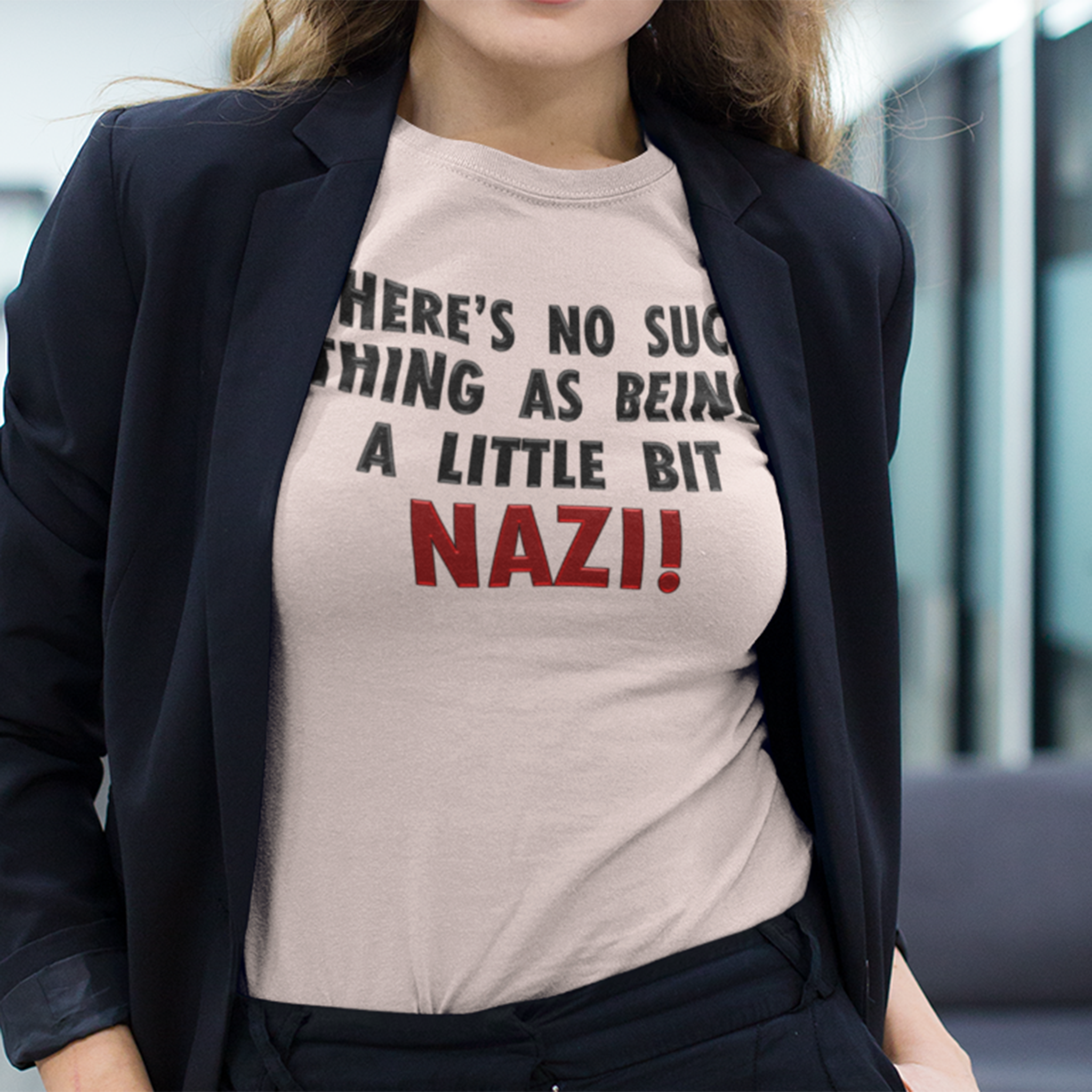 LITTLE BIT NAZI T-SHIRT/SOFT PINK