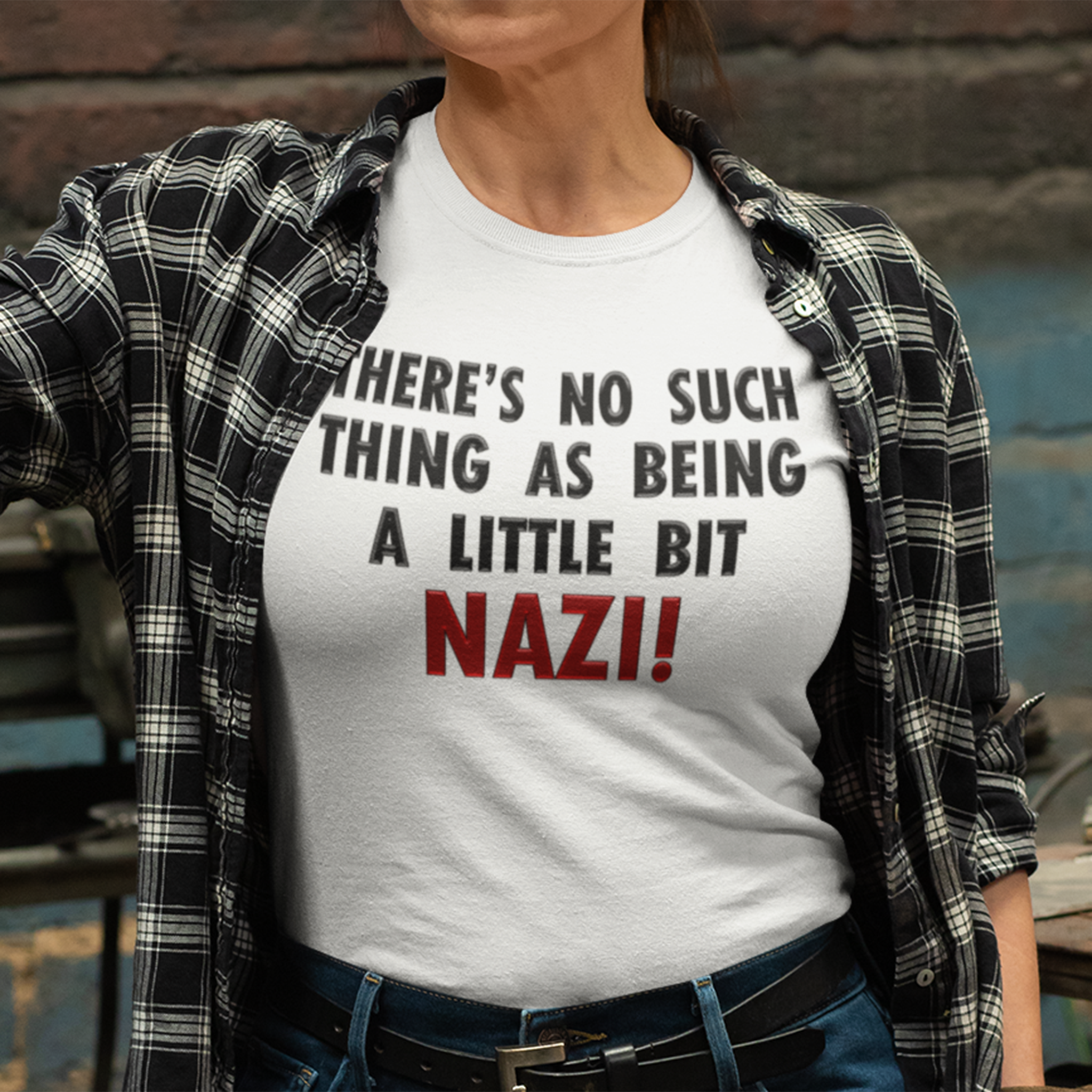 LITTLE BIT NAZI T-SHIRT/WHITE