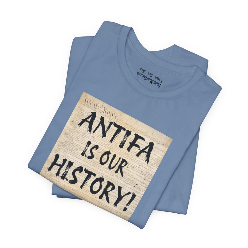 Antifa is our history T-shirt/steel_blue