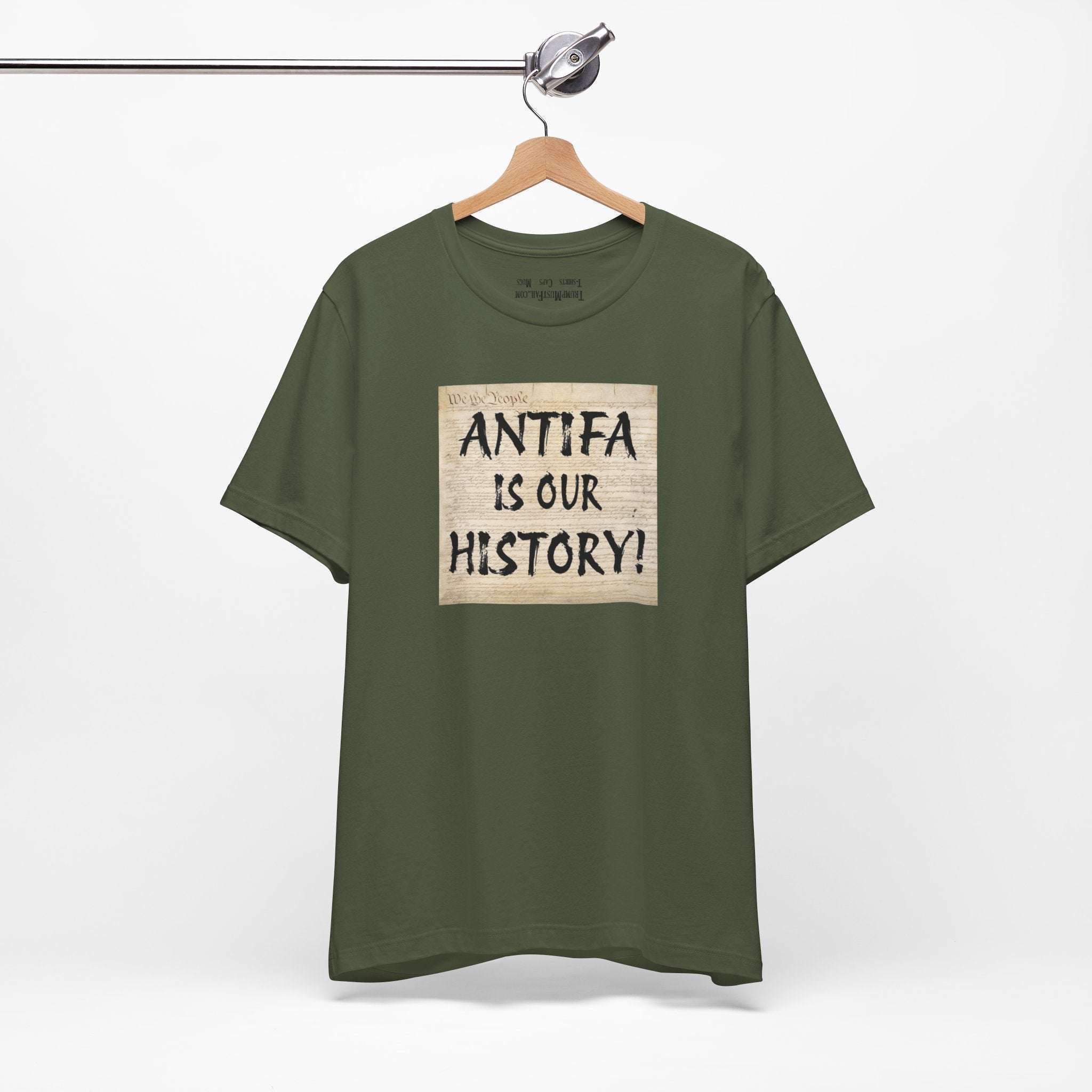 Antifa is our history T-shirt/military_green