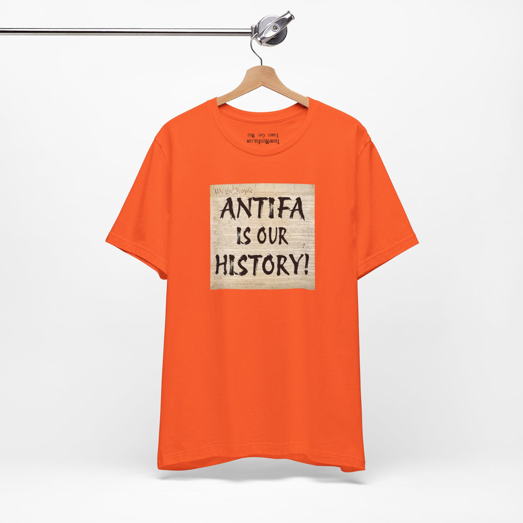 Antifa is our history T-shirt/orange