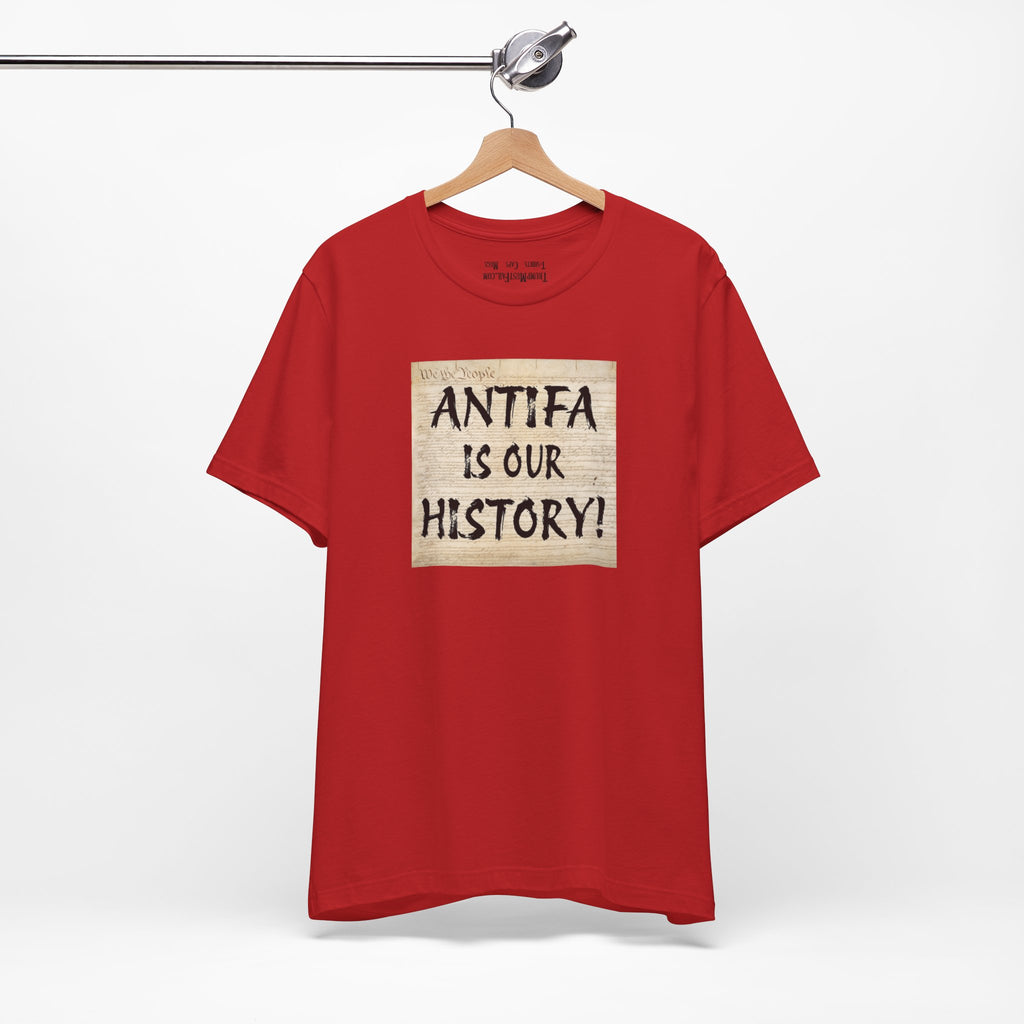 Antifa is our history T-shirt/heather_red