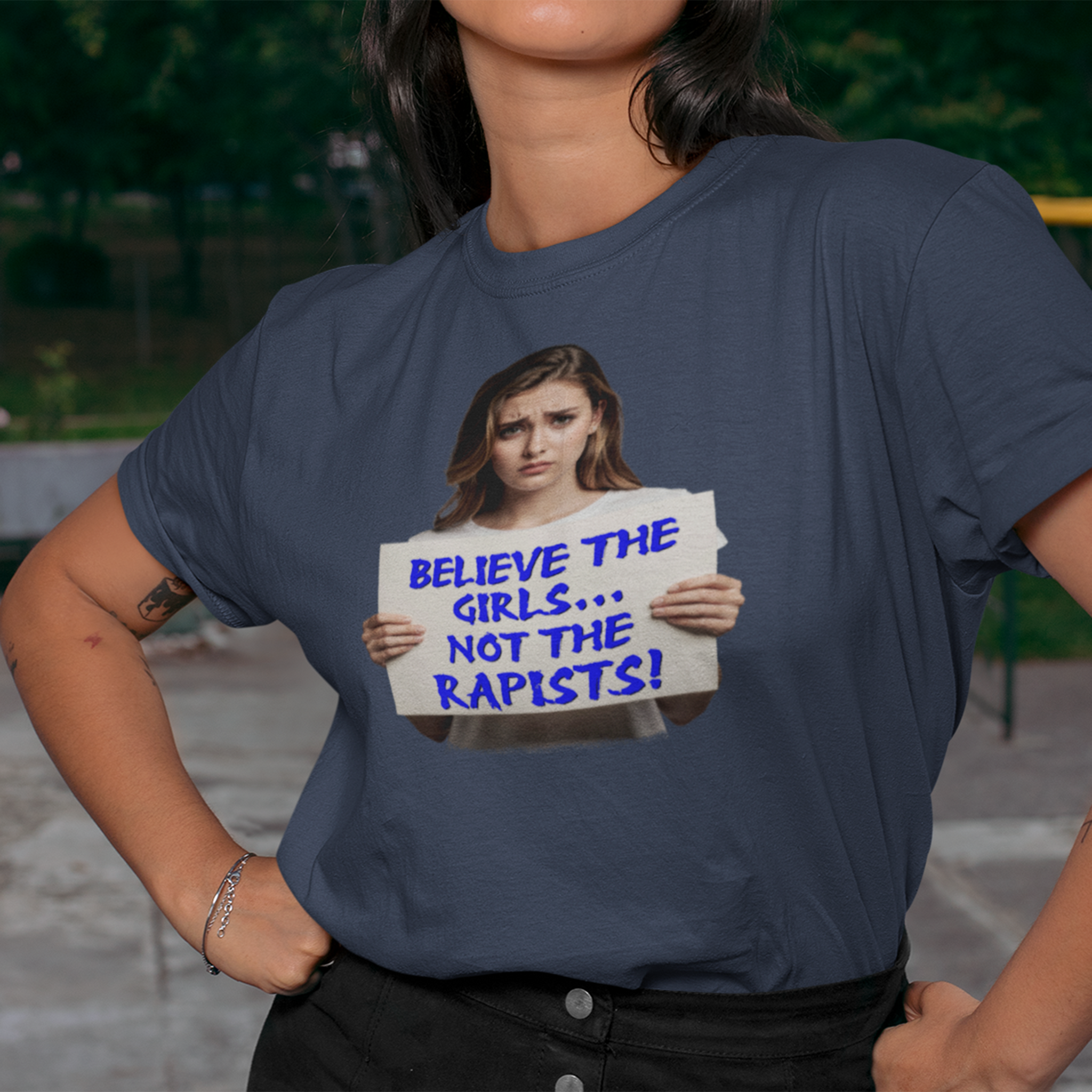 BELIEVE THE GIRLS T-SHIRT/ HEATHER GREY