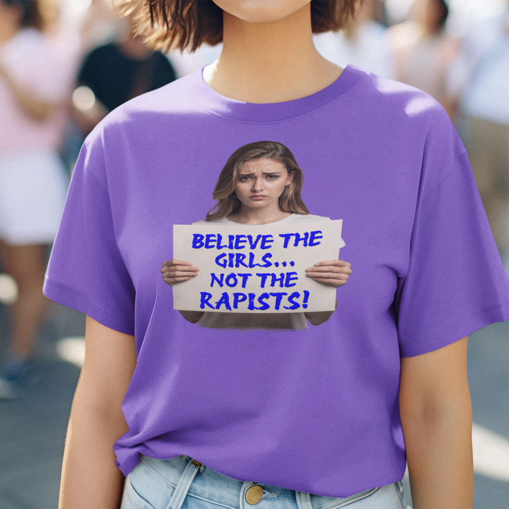 BELIEVE THE GIRLS T-SHIRT/HEATHER TEAM PURPLE