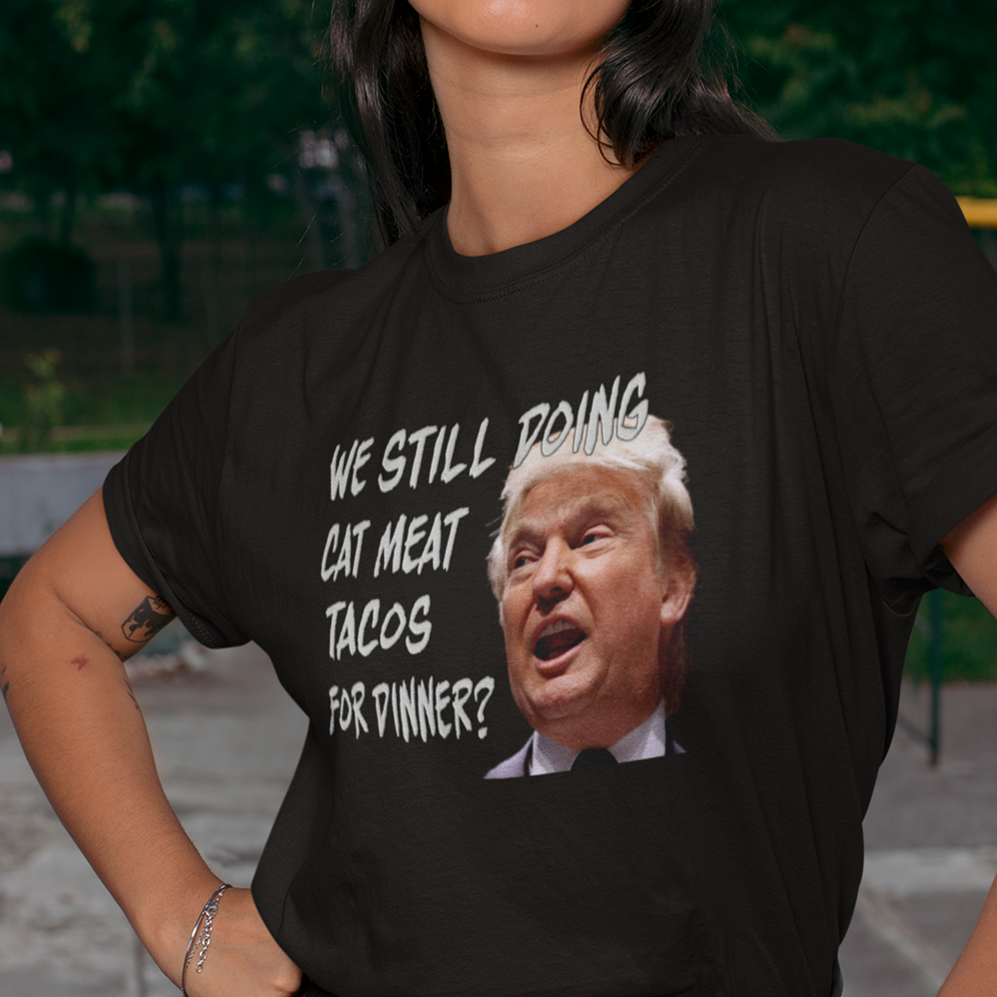 CAT MEAT TACOS T-shirts/black