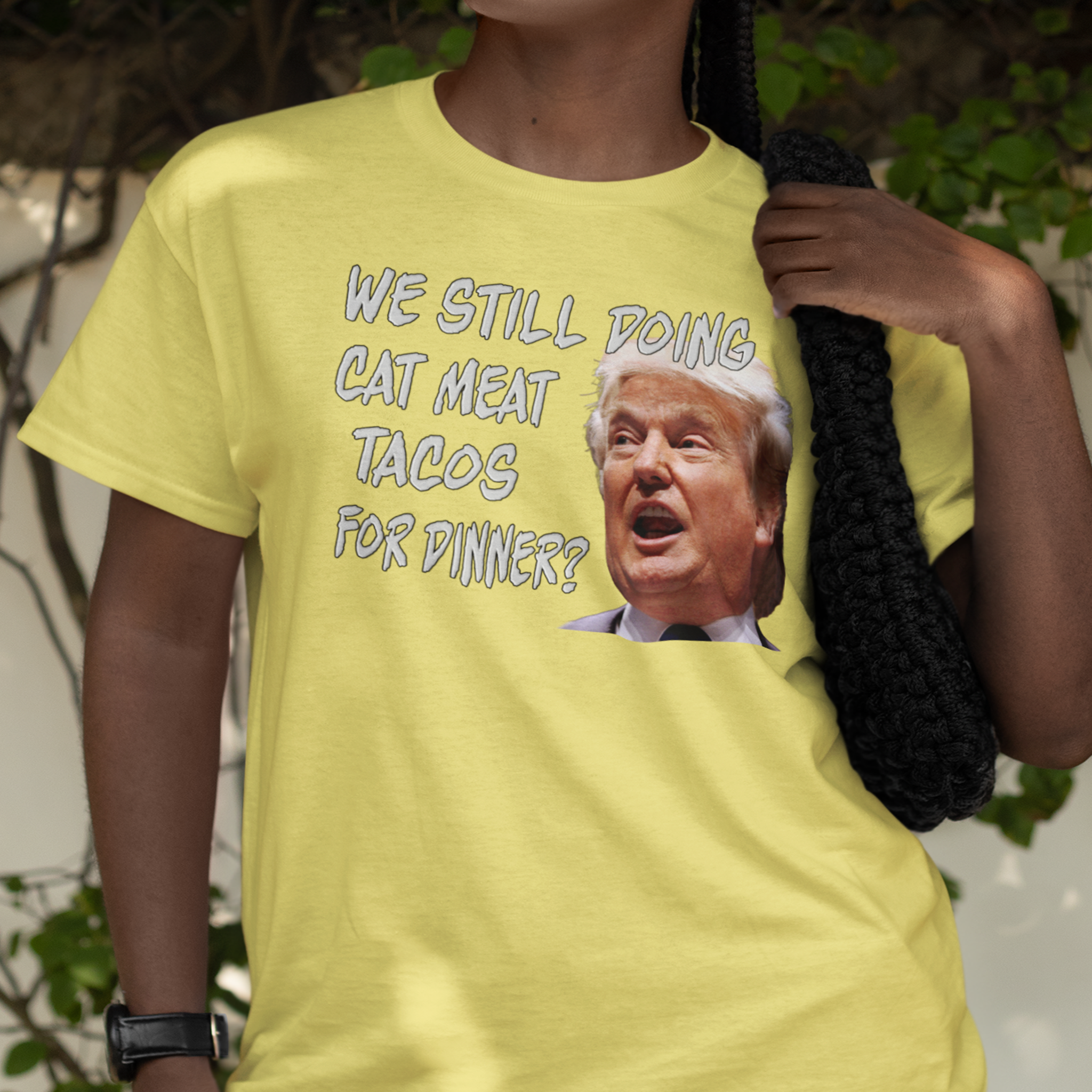CAT MEAT TACOS T-shirt/yellow
