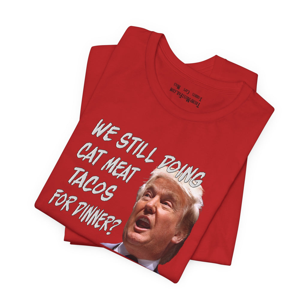 CAT MEAT TACOS T-shirts/red