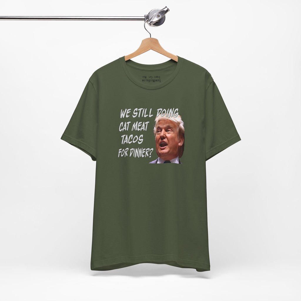 CAT MEAT TACOS T-shirts/military_green