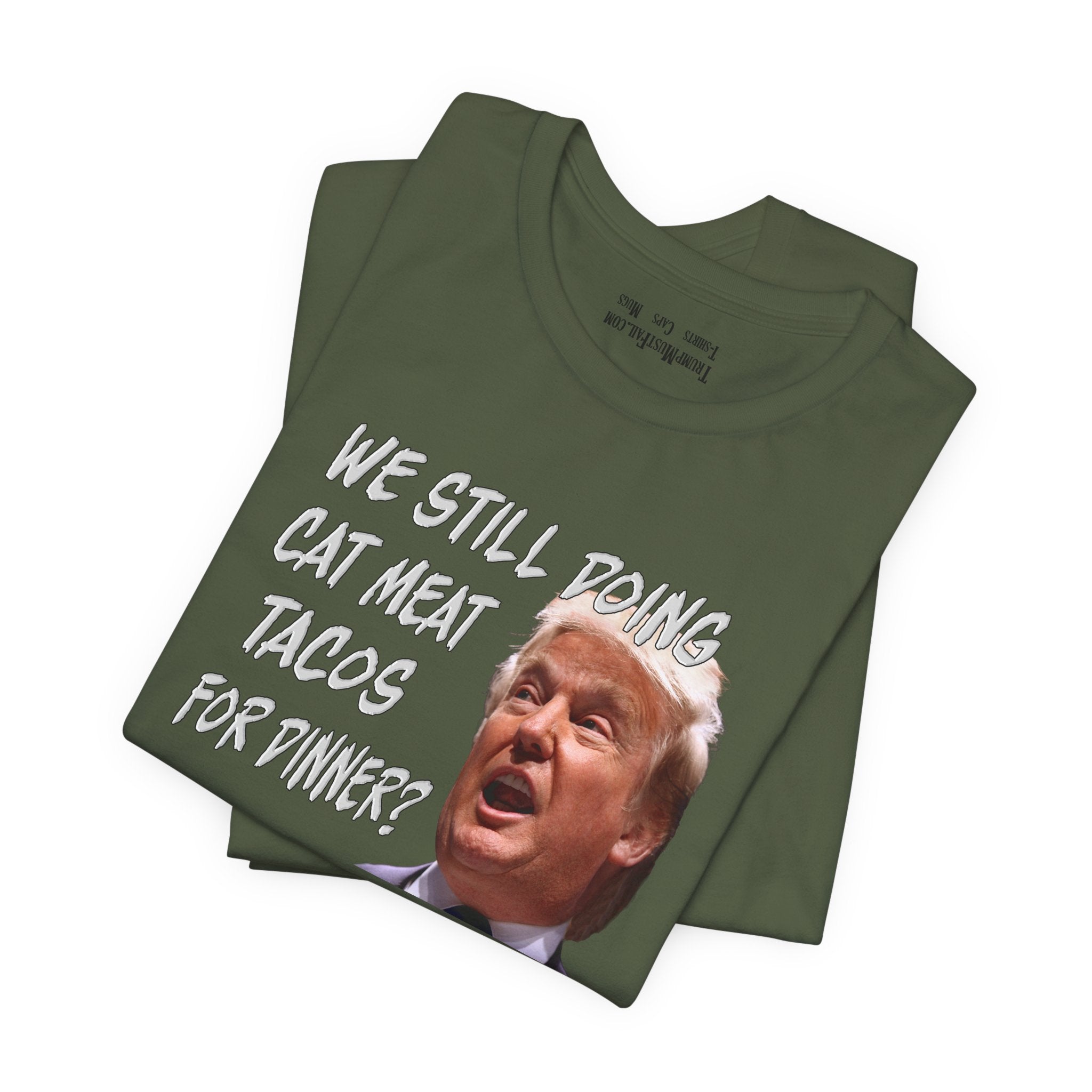 CAT MEAT TACOS T-shirts/military_green