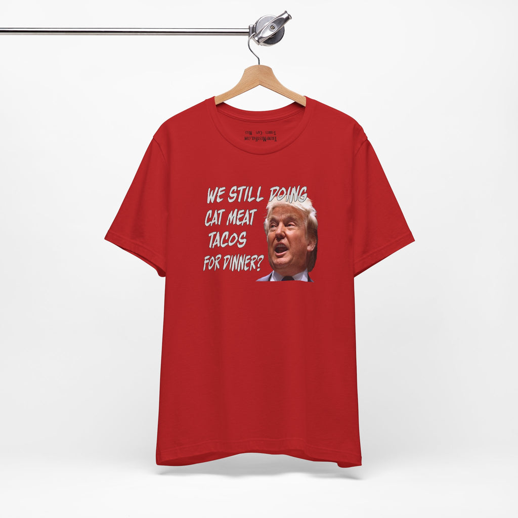 CAT MEAT TACOS T-shirts/red