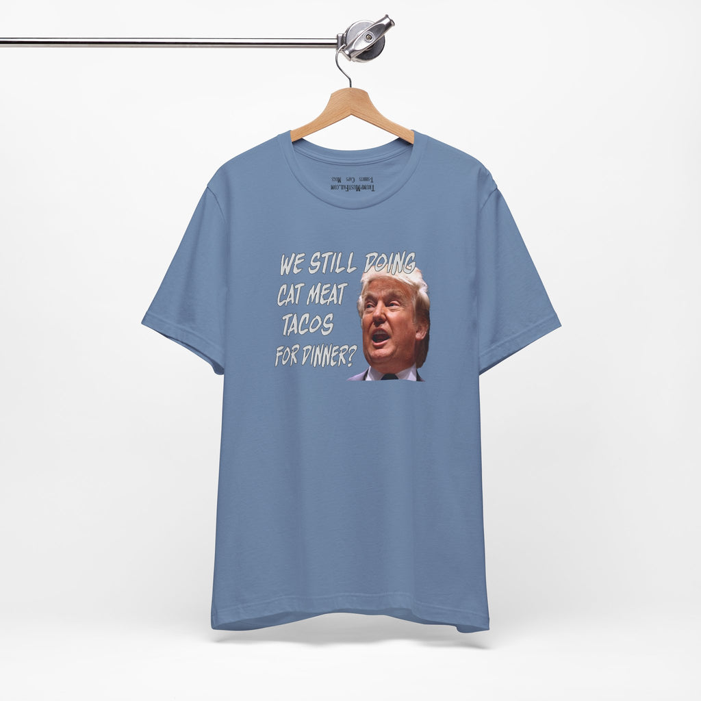 CAT MEAT TACOS T-shirts/steel_blue
