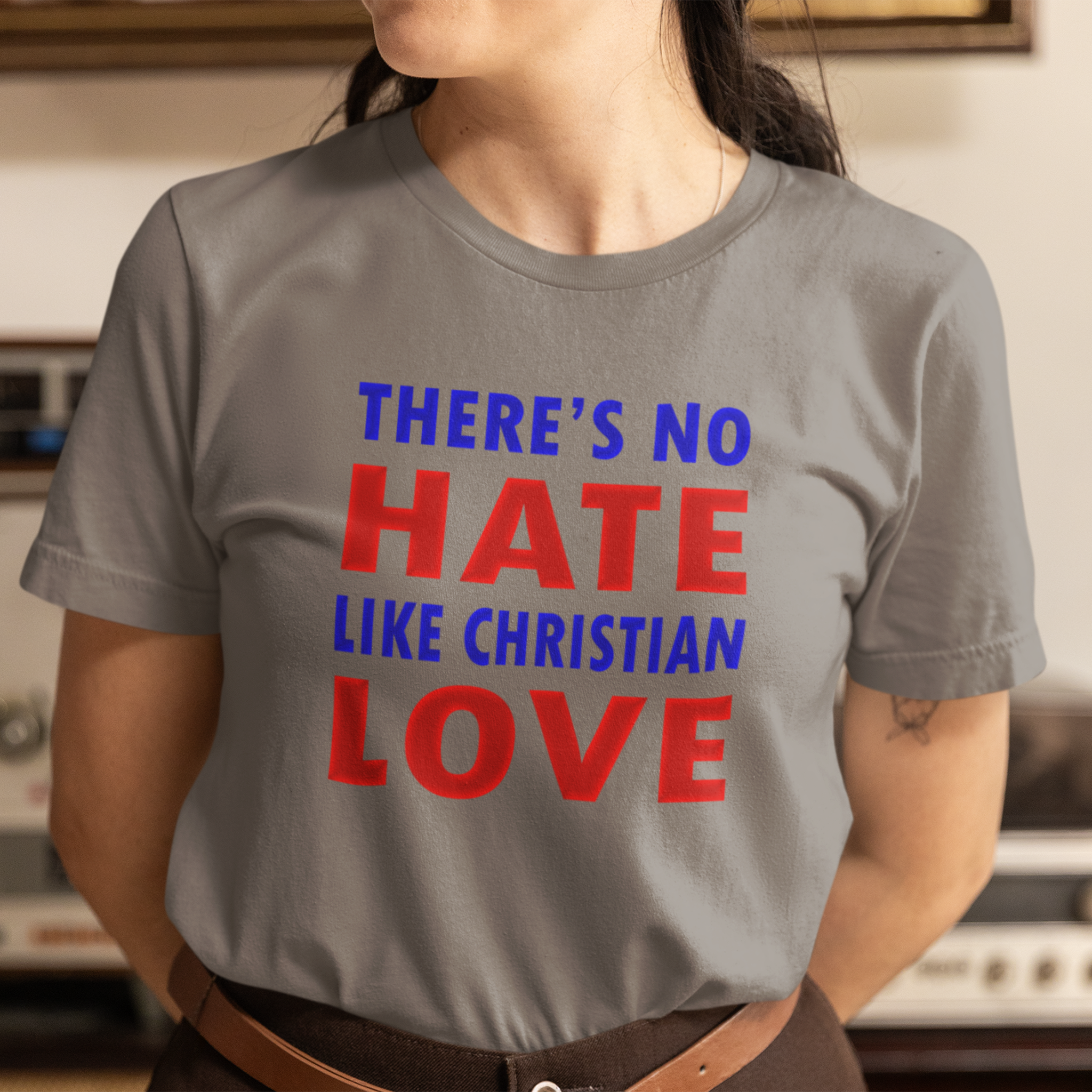 CHRISTIAN LOVE T-shirt/deep heather 