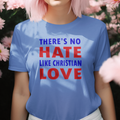 CHRISTIAN LOVE T-shirt/heather columbia blue
