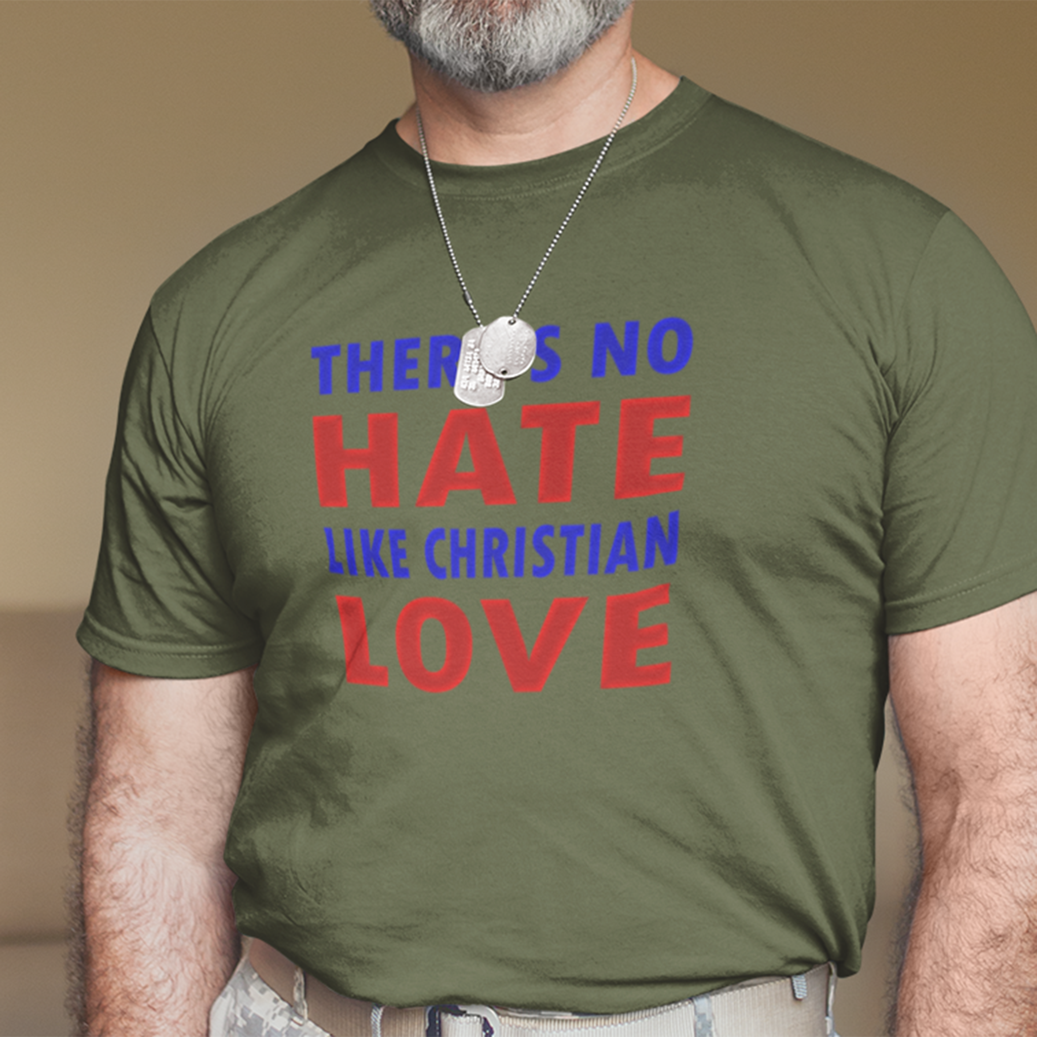 CHRISTIAN LOVE T-shirt/olive