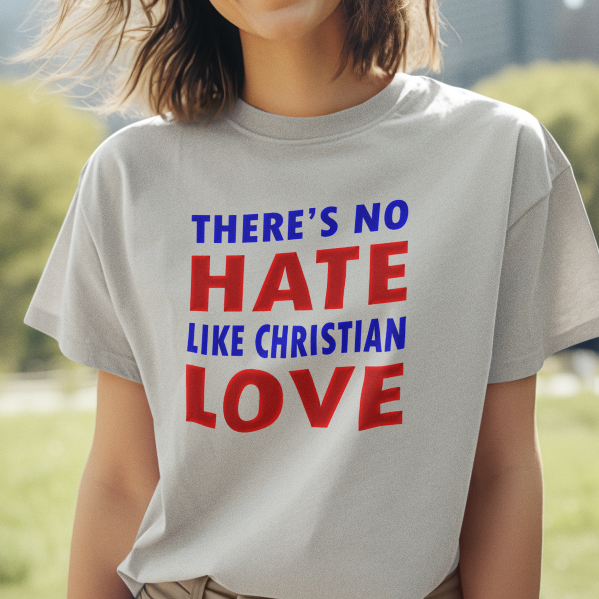CHRISTIAN LOVE T-shirt/silver