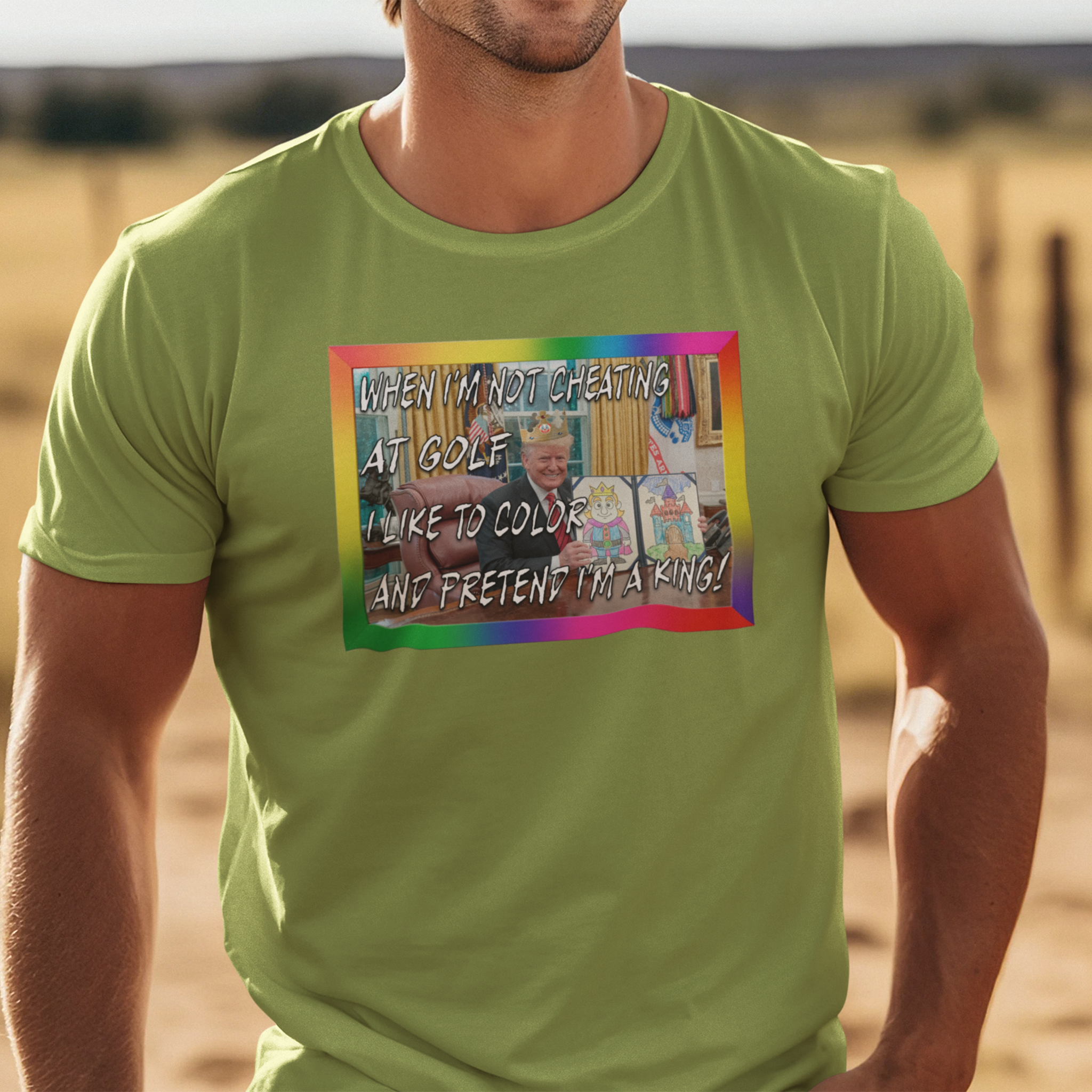 COLORING BOOK KING T-shirt/heather green