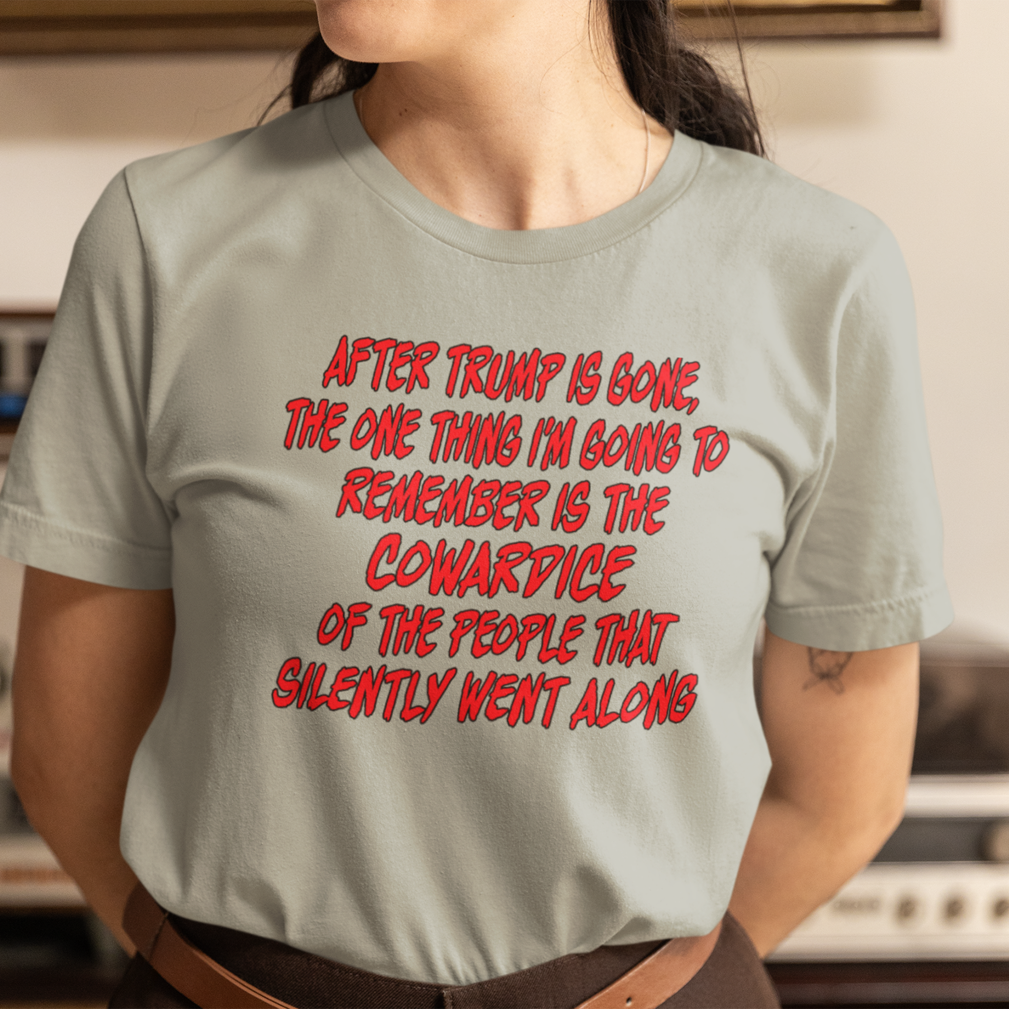 COWARDICE T-shirt/athletic heather