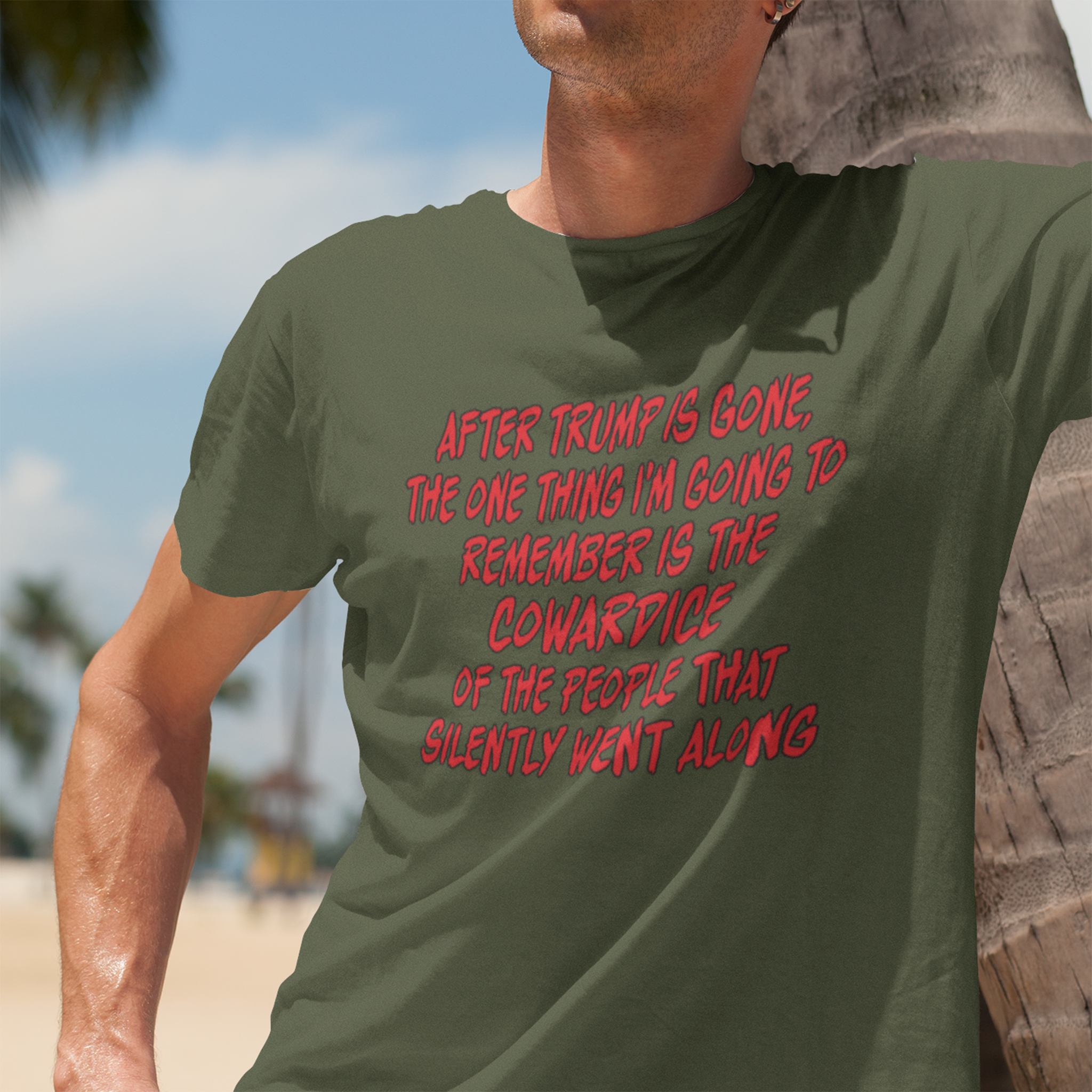 COWARDICE T-shirt/olive