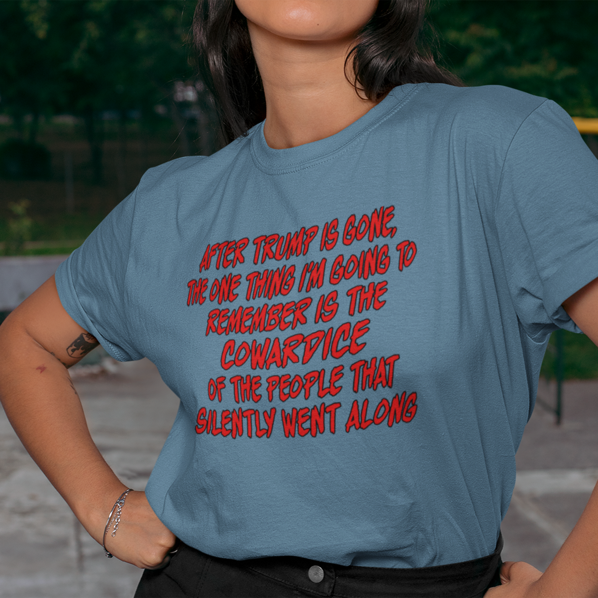 COWARDICE T-shirt/steel blue