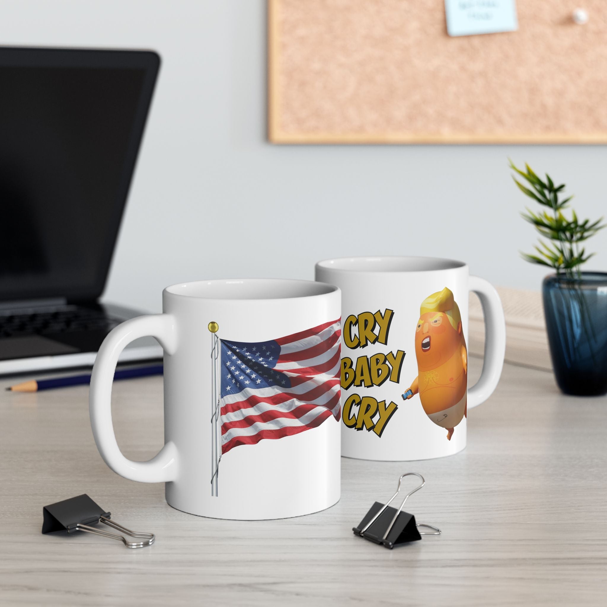 CRY BABY CRY CERAMIC MUG/WHITE