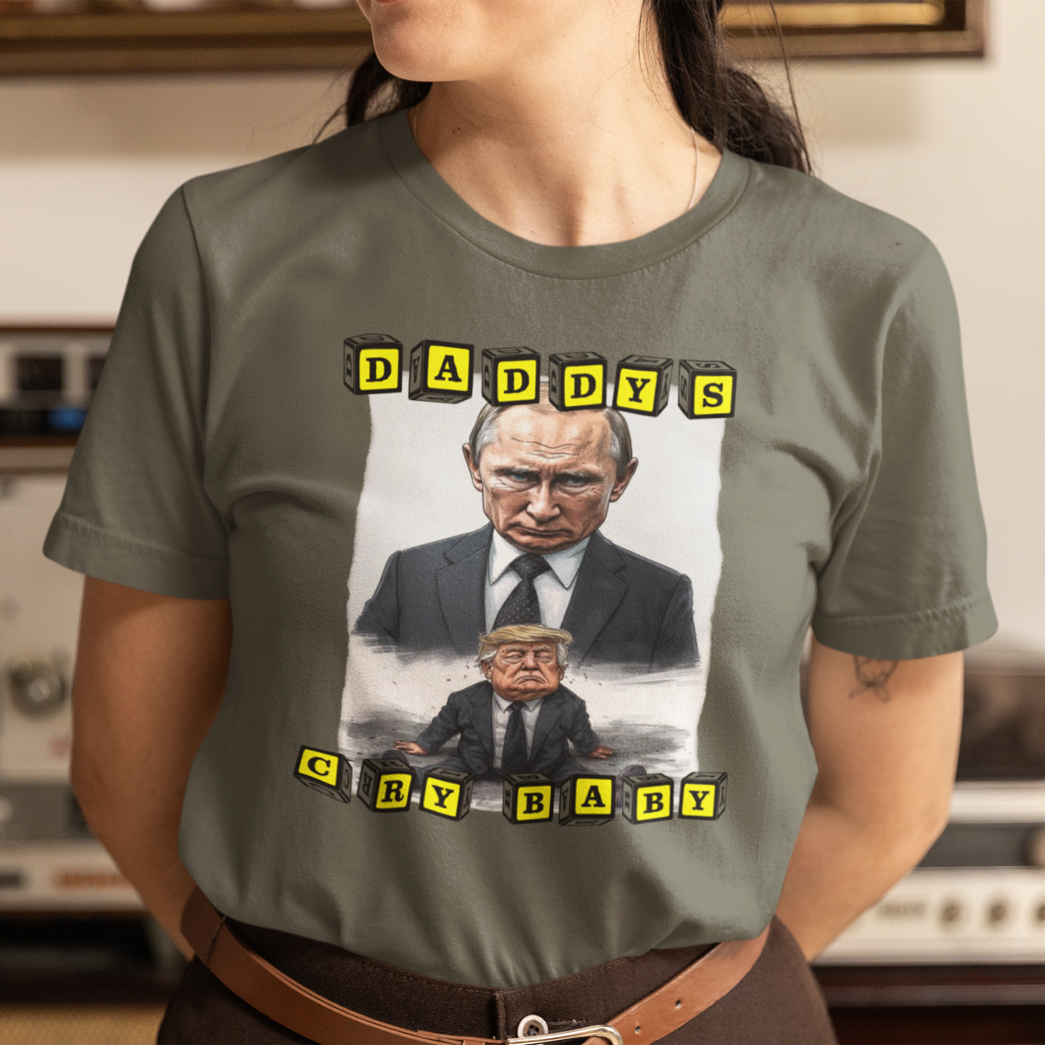 DADDY'S CRY BABY T-shirt/army
