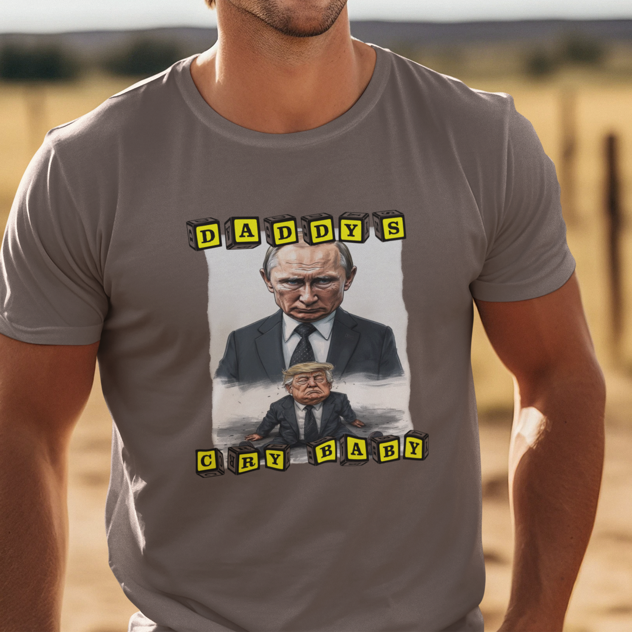DADDY'S CRY BABY T-shirt/brown