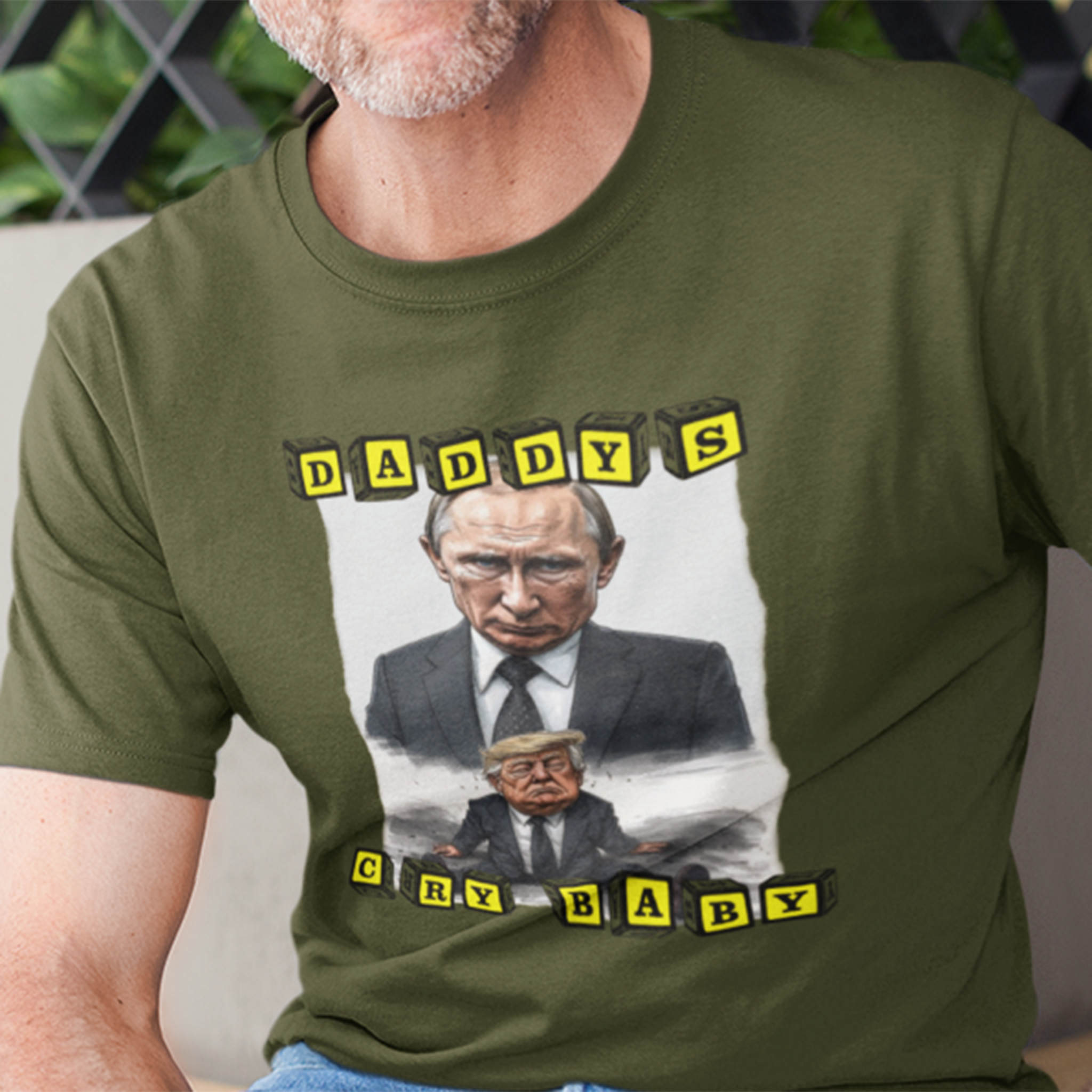 DADDY'S CRY BABY T-shirt/olive