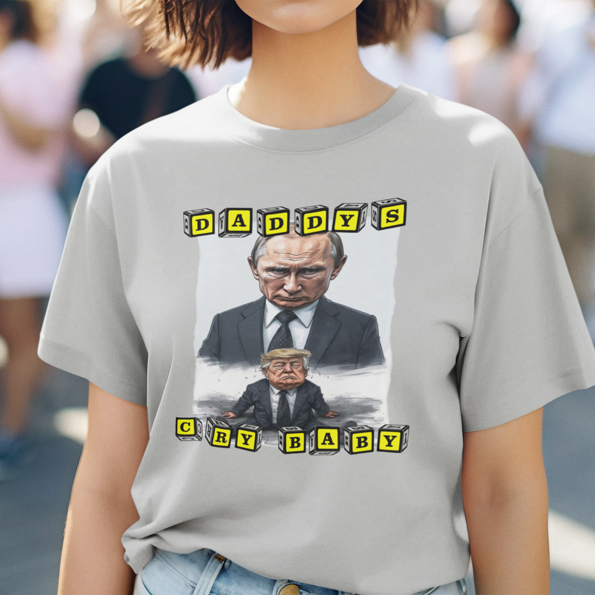 DADDY'S CRY BABY T-shirt/silver